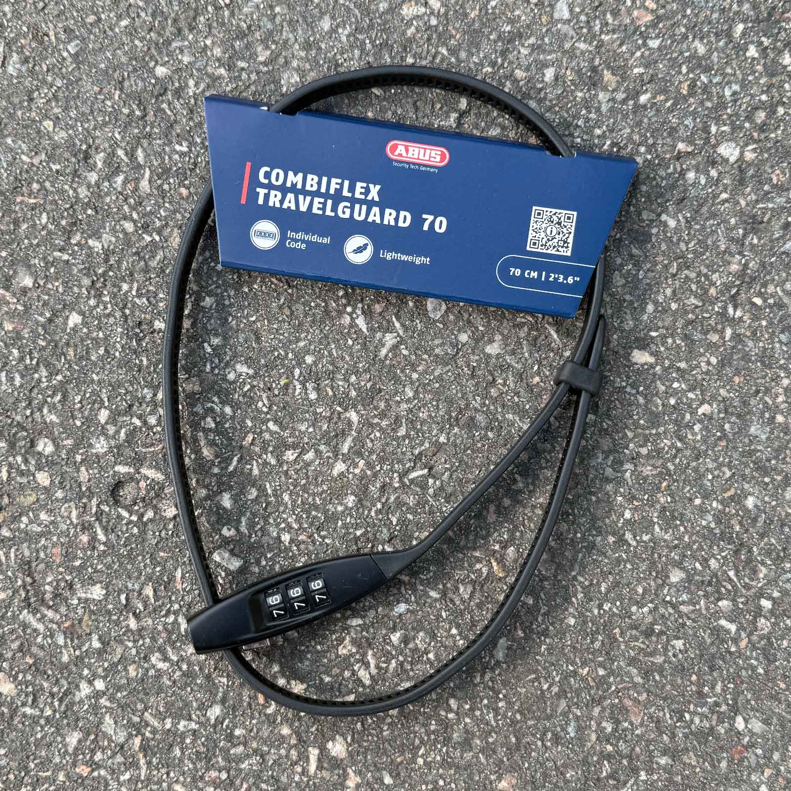 ABUS Combiflex TravelGuard 70 – Kabelbinderschloss mit Zahlencode (76 cm)