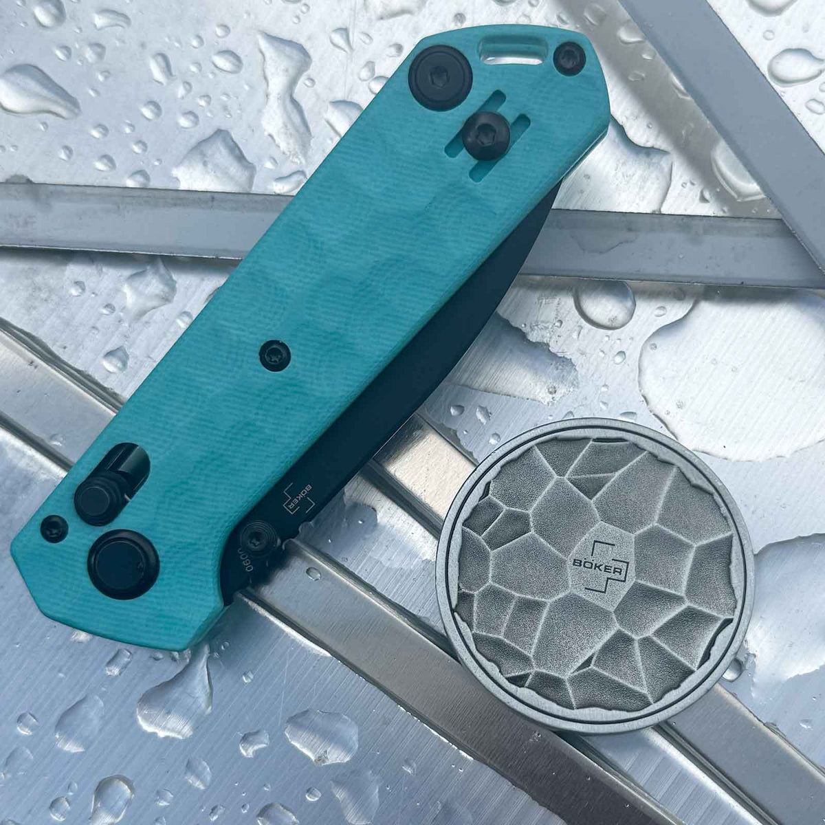 Böker Plus Händlermesser 2026 – Kihon Mini mit Nitro-V Klinge & türkisem G10 Griff