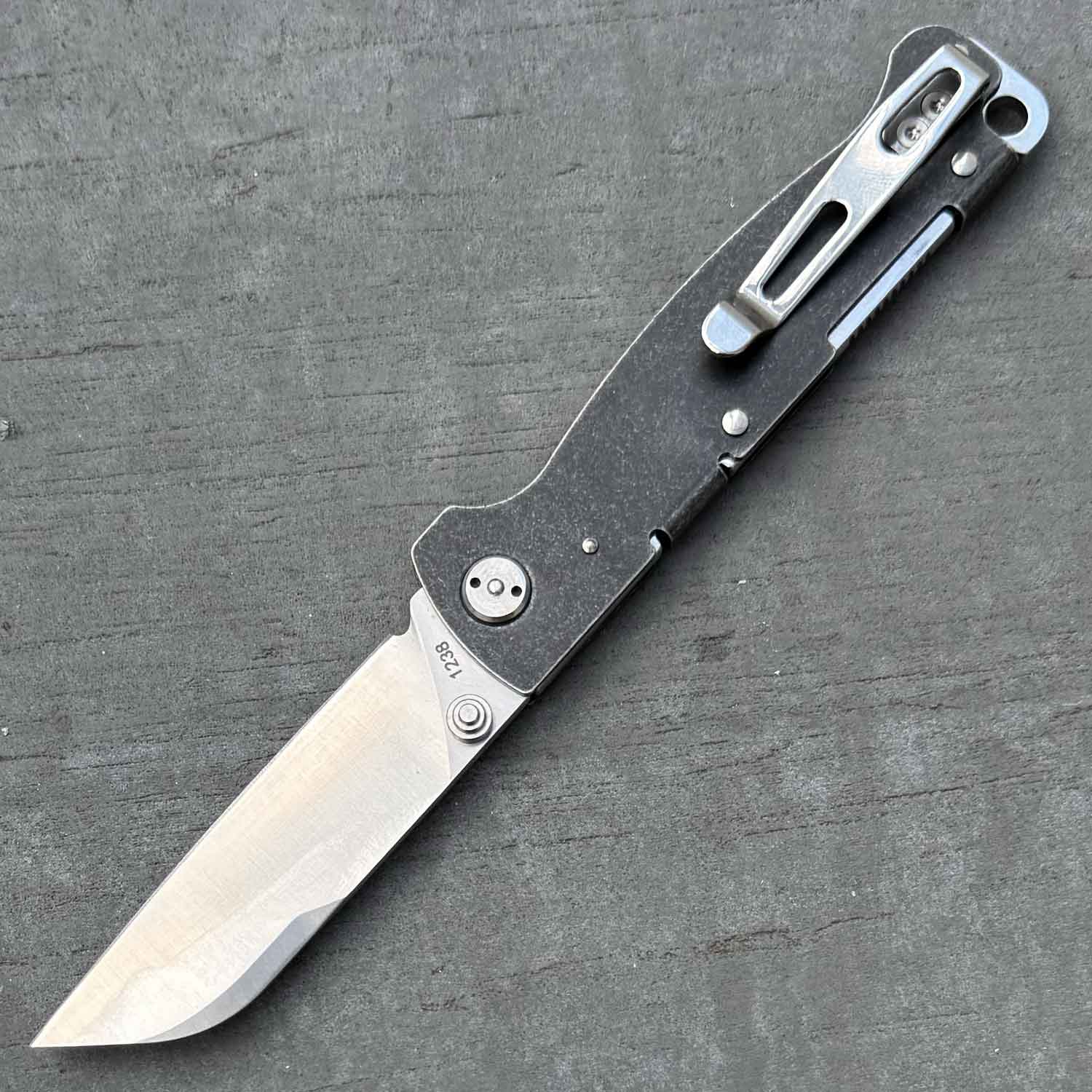 Böker Plus Atlas Sheepsfoot TS – Einhandmesser mit D2 Klinge und Tip-Up Clip