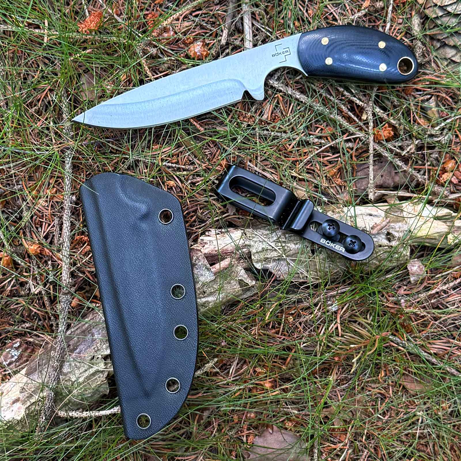 Böker Plus Pocket Knife 2.0 – Fahrtenmesser mit Kydexscheide – Detailansicht