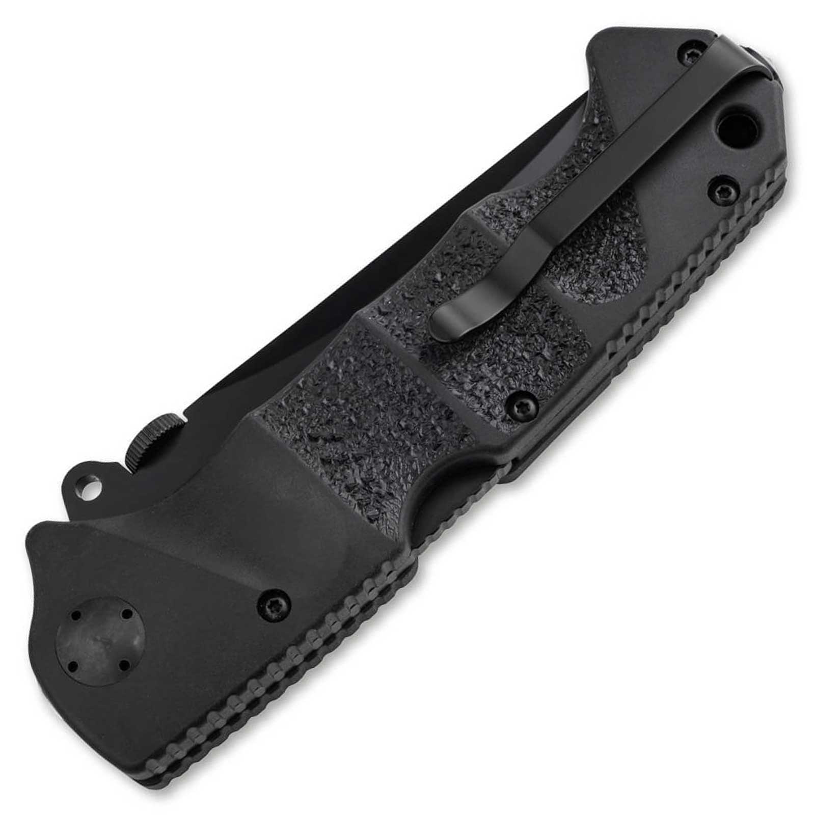 Böker Plus RBB 2.0 – Taschenmesser mit D2 Klinge, Backlock, Clip & Etui, schwarz