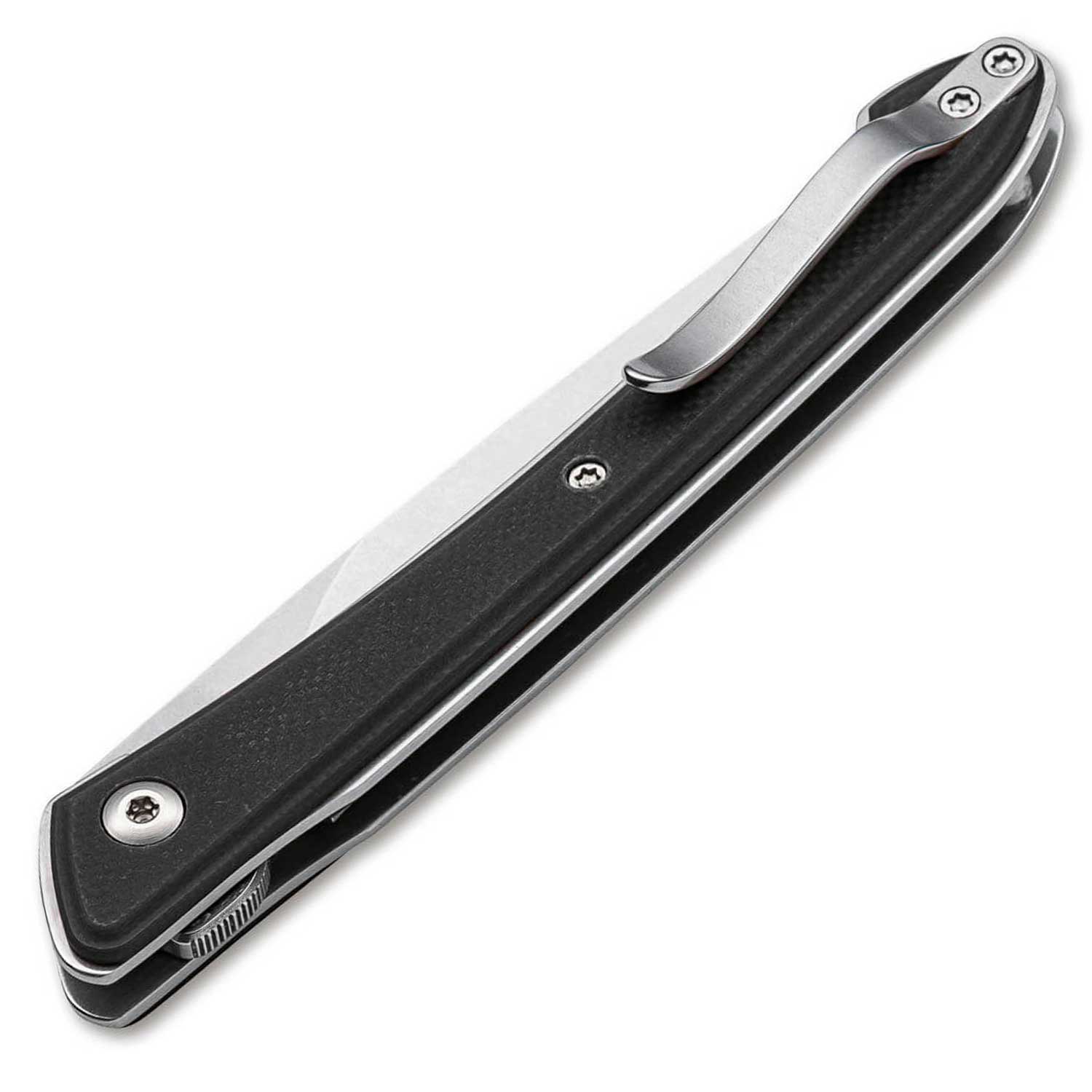 Böker Plus Urban Spillo – Schlankes Gentlemanmesser mit VG-10 Klinge und Clip – Detailansicht