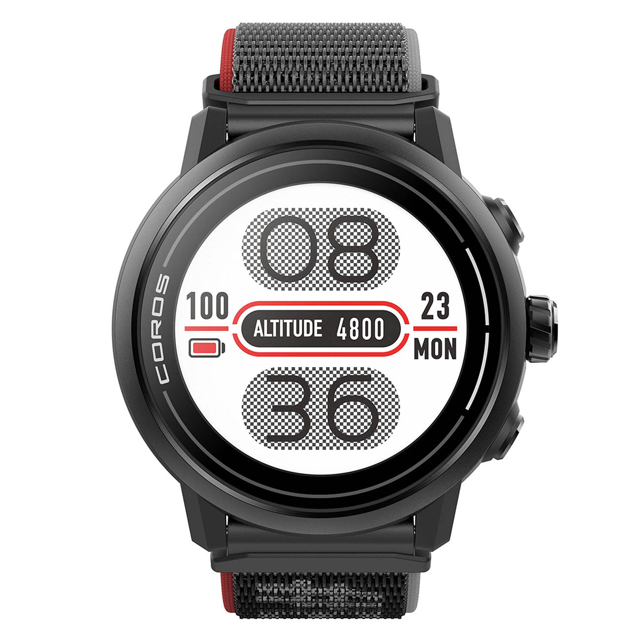 Coros Apex 2 – Hochpräzise GPS Multisport-Uhr mit Nylonarmband Black (schwarz) – Farbvariante schwarz – Detailansicht 1