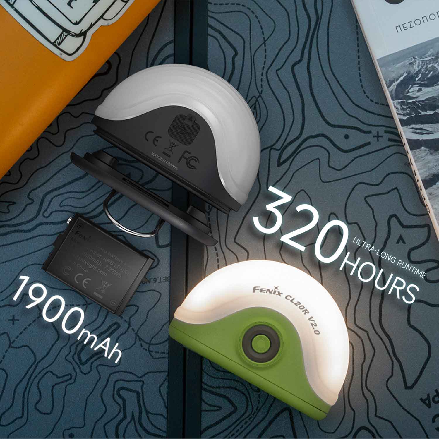Fenix CL20R V2.0 – Campingleuchte mit 300 lm, RGB, Akku & AAA-Betrieb