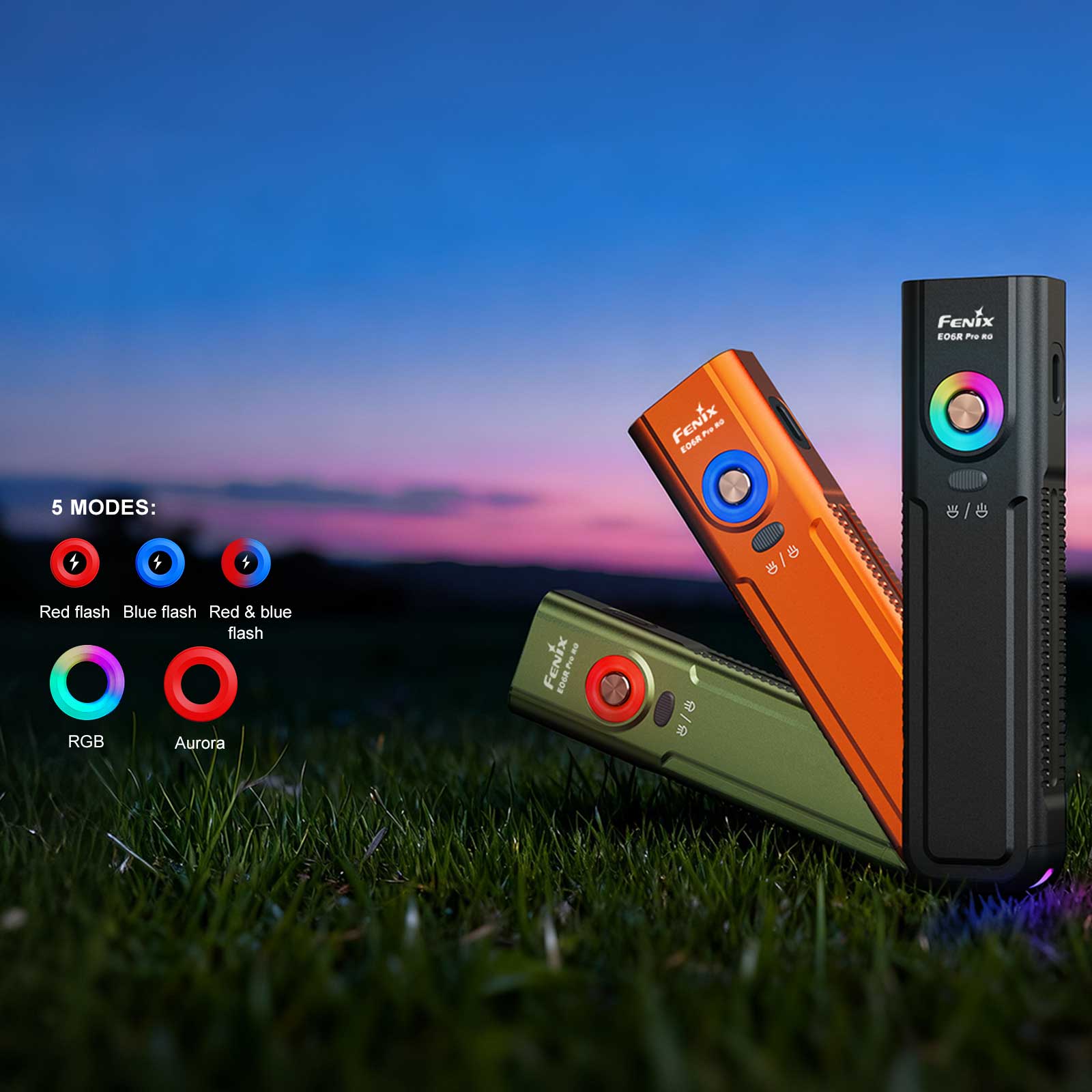 Fenix E06R Pro RG – Taschenlampe mit Rotlicht & grünem Laser, 1600 lm, USB-C