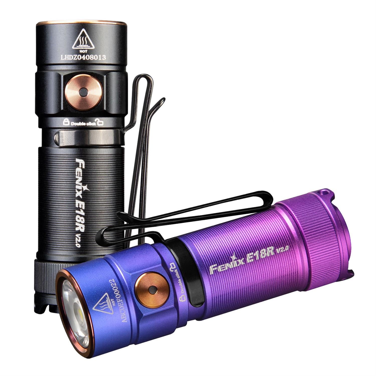 Fenix E18R V2.0 Special Edition Taschenlampe in Geschenkbox – Farbvariante schwarz, Größenvergleich in der Hand