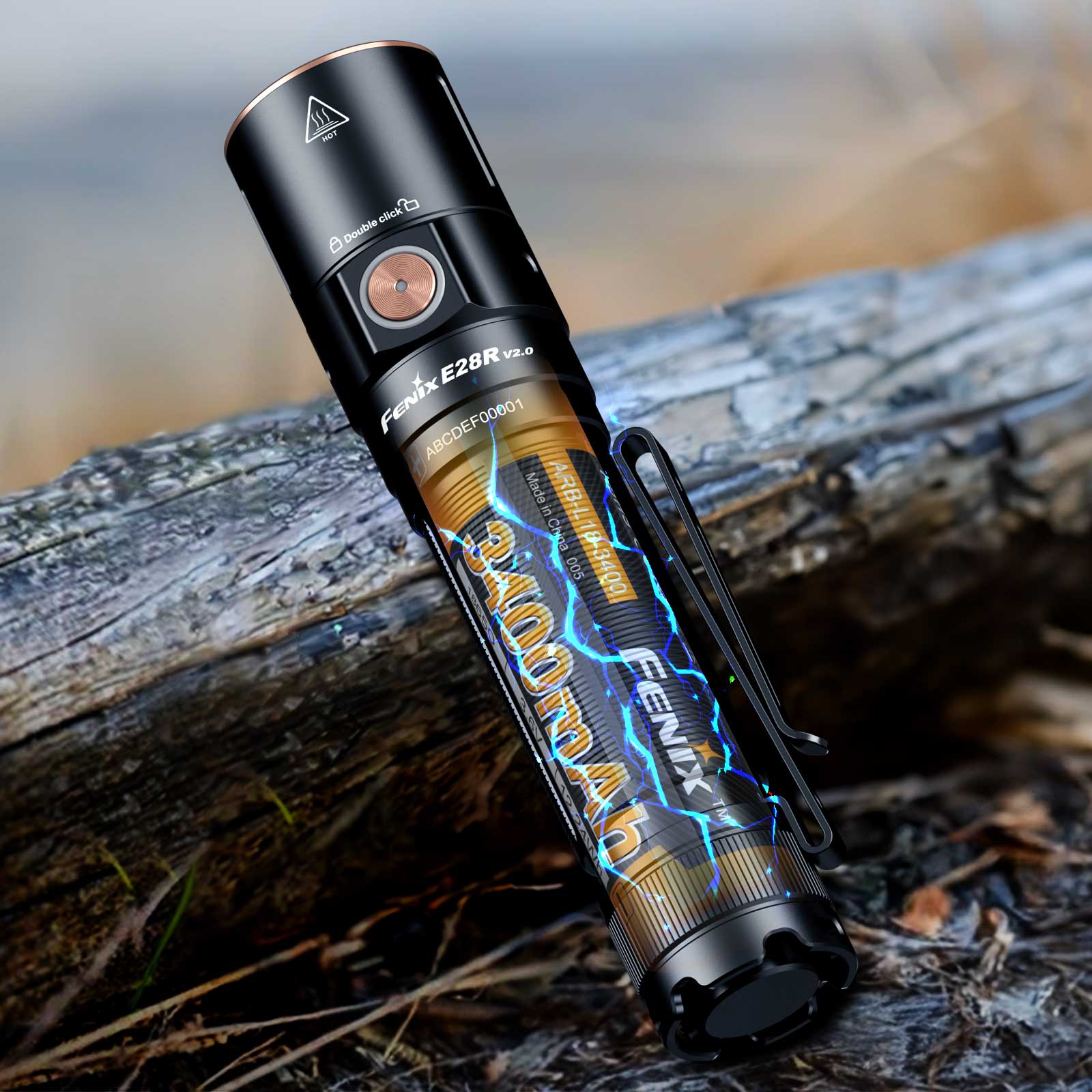 Fenix E28R V2.0 – LED-Taschenlampe mit 1700 lm, Magnet, Clip, Akku & USB-C
