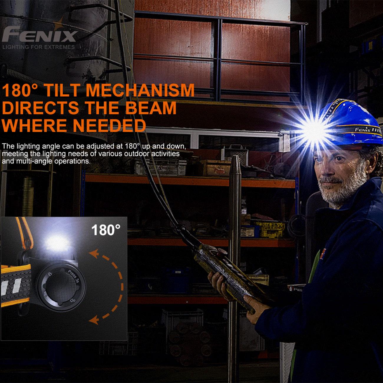 Fenix HM70R LED Stirnlampe 1600 Lumen – Detailansicht