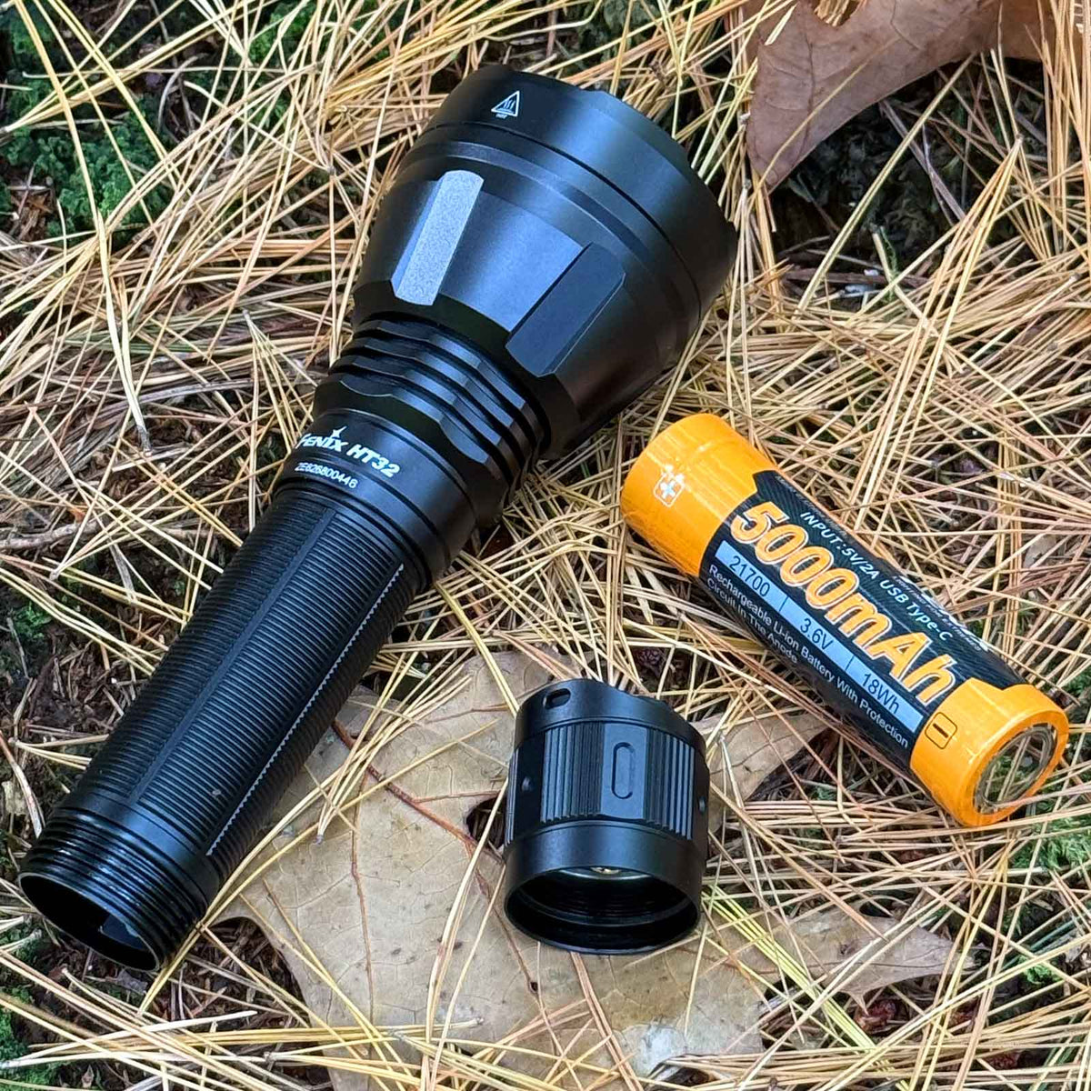 Fenix HT32 – Jagdtaschenlampe mit 2500 lm, Rot- & Grünlicht, USB-C-Akku