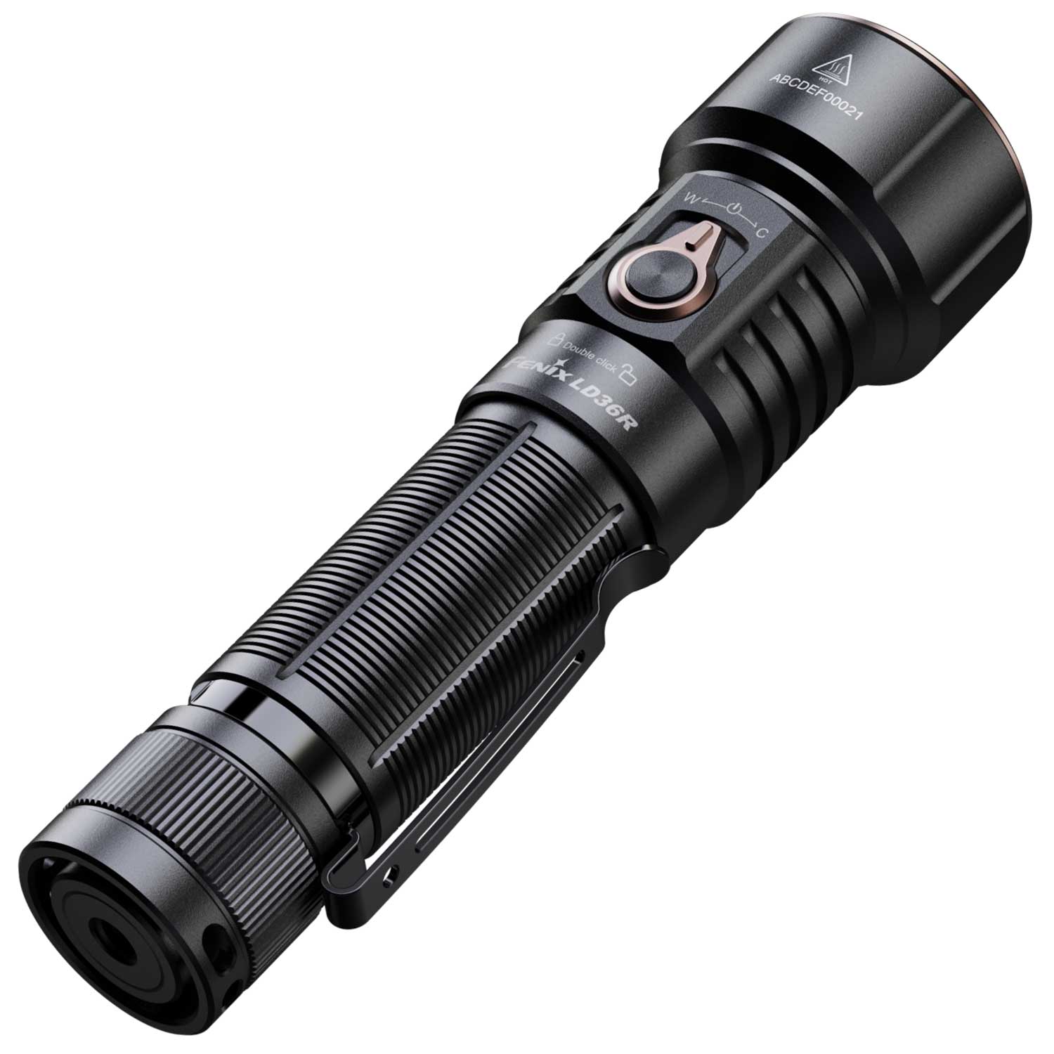 Fenix LD36R – LED Taschenlampe mit RGB-Farbmischung, 3600 lm, Akku & USB-C – Farbvariante schwarz, Akku und Batteriefach