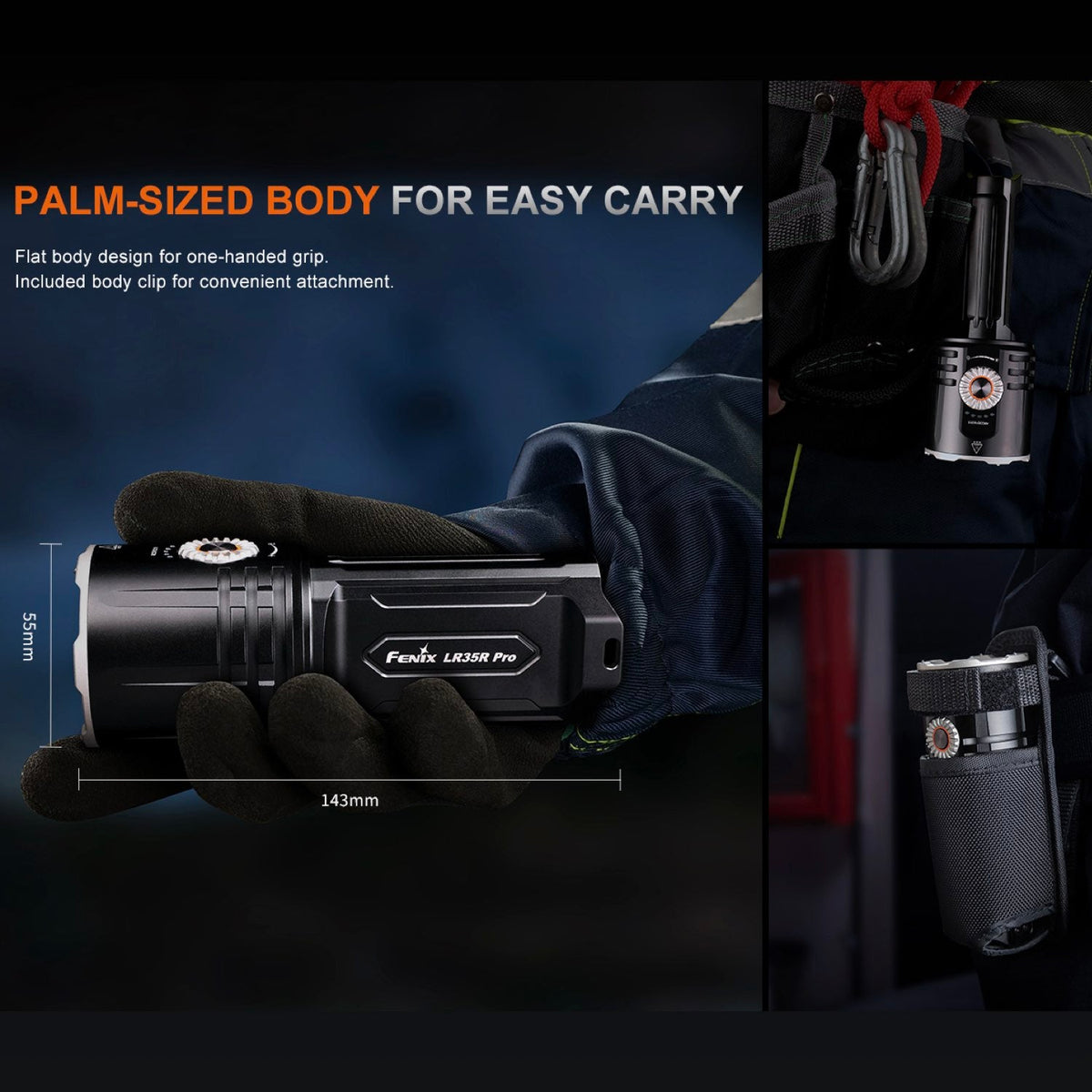 Fenix LR35R Pro – mit Scheide bzw. Holster