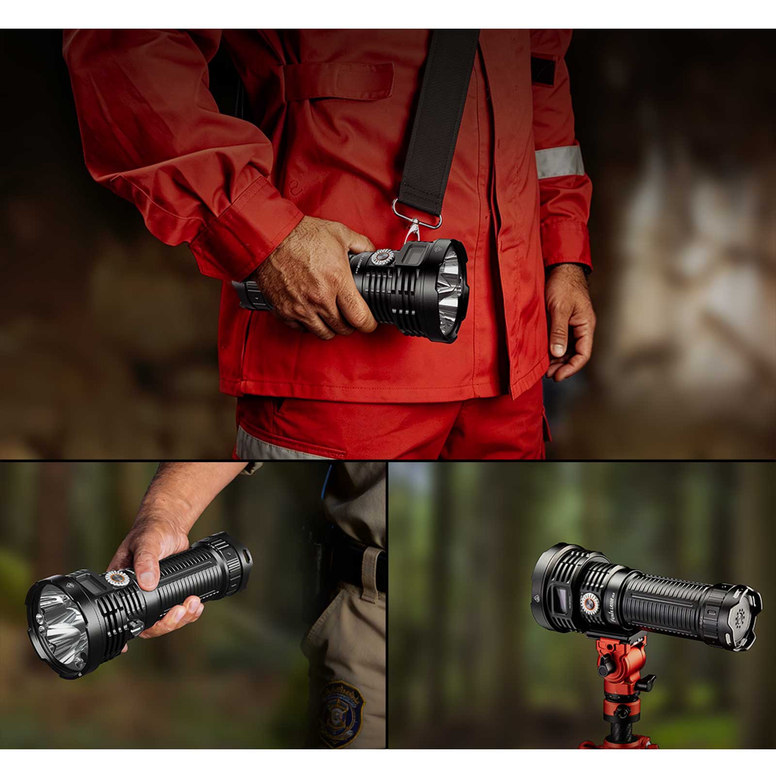 Fenix LR50R V2.0 – Suchscheinwerfer mit Spot- & Flutlicht, Rotlicht & UV, 18000 lm, USB-C