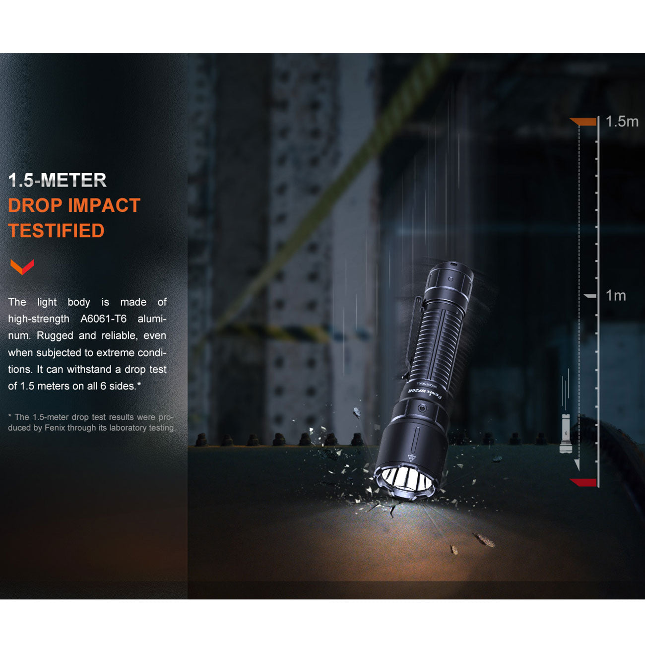 Fenix WF26R – Taschenlampe mit Ladestation für Polizei & Wachschutz, 3000 Lumen – Produktansicht der Lampe – Detailansicht 11