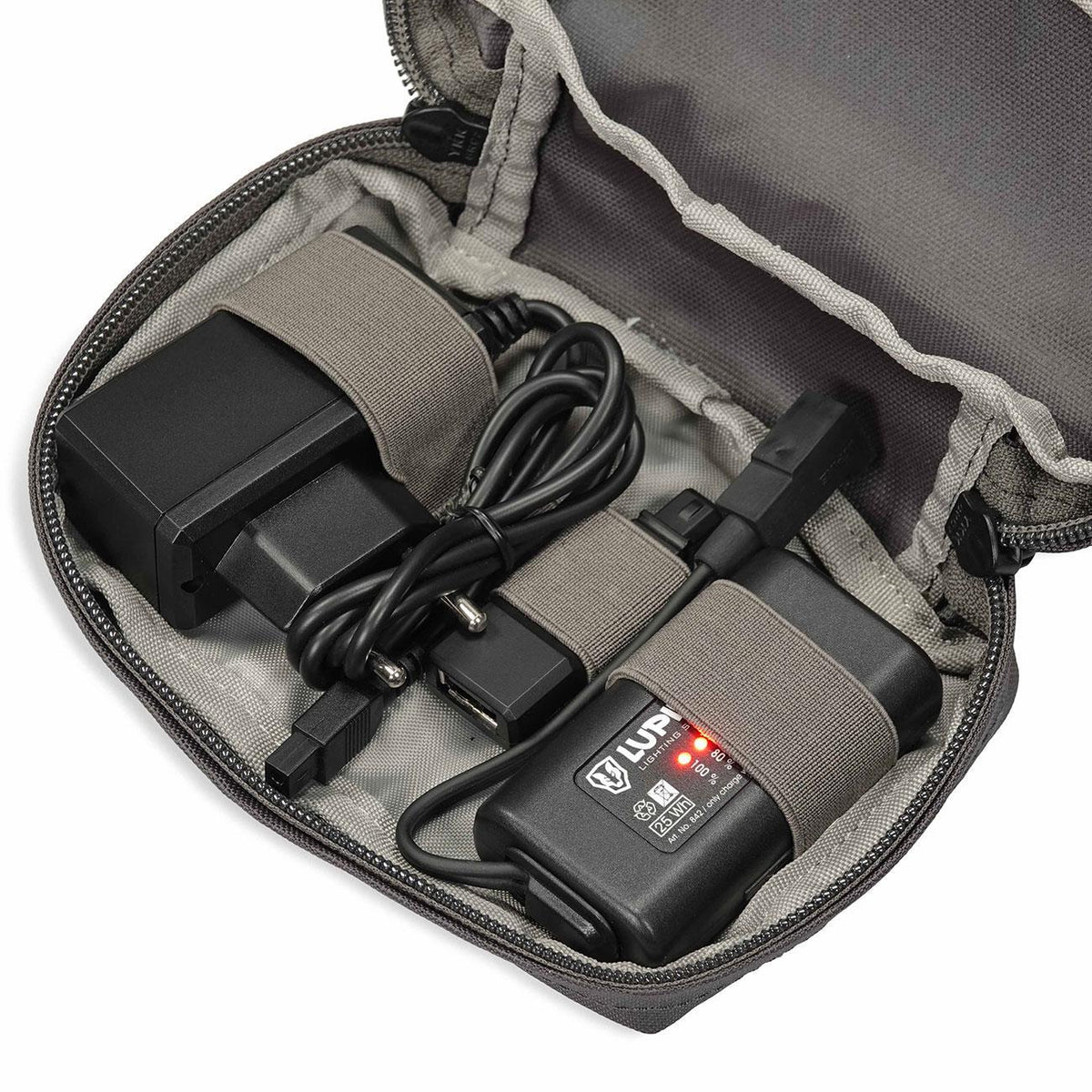 Lupine Light Bag grau – Aufbewahrungstasche für Stirnlampen & Zubehör