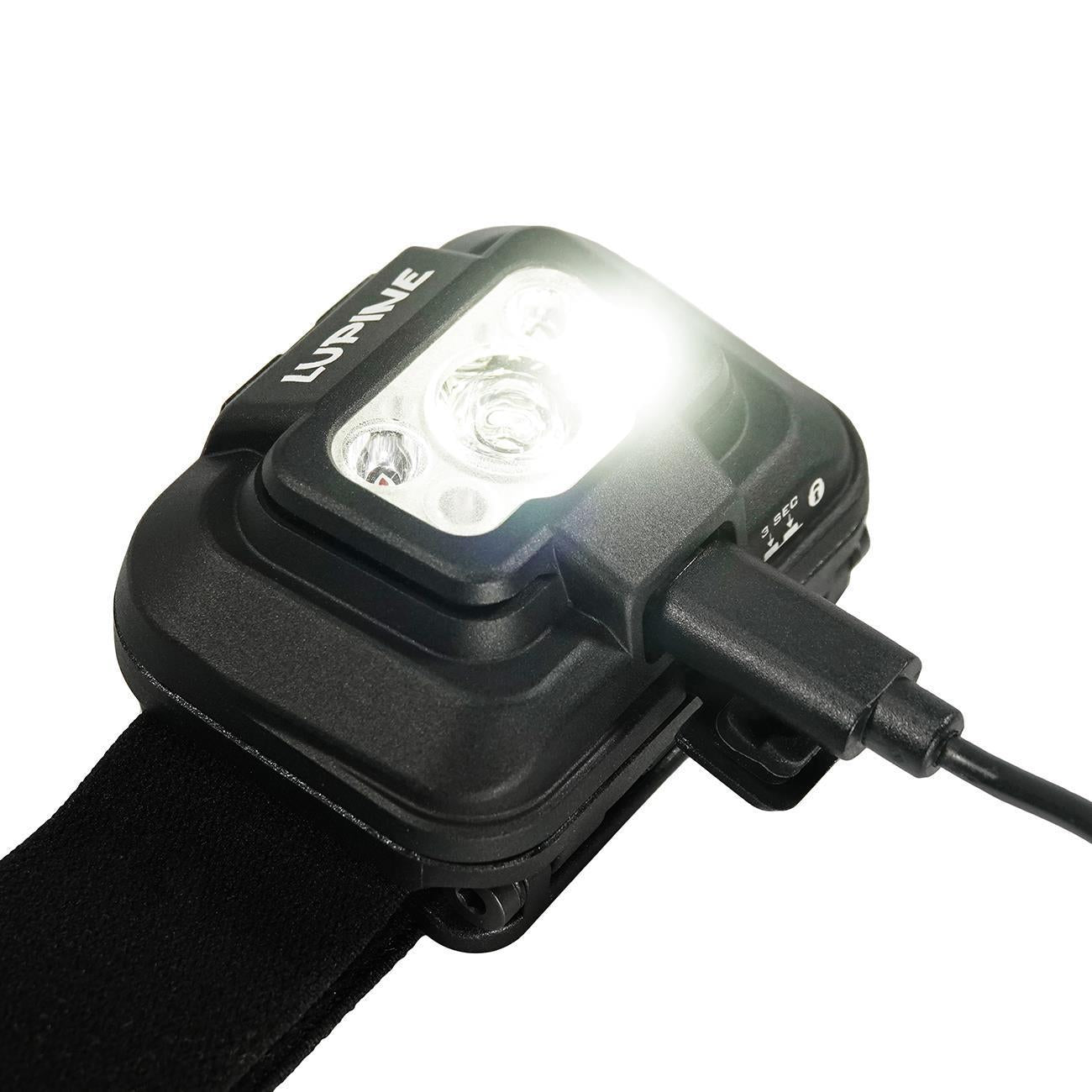 Lupine Penta Stirnlampe 5700K Kaltweiß 1100 Lumen USB-C (Modell 2025) – Detailansicht