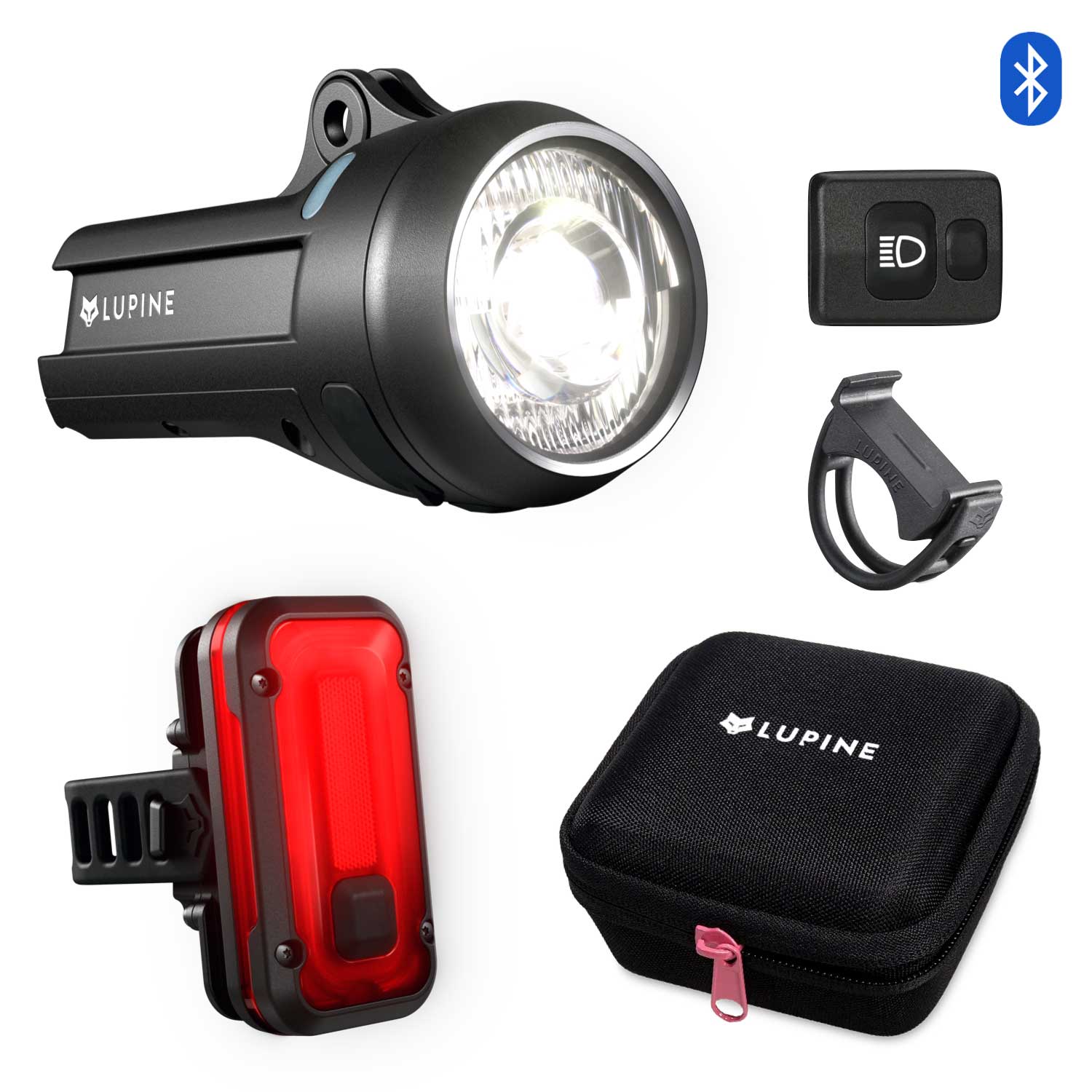 Lupine SL Grano F & Rotlicht Pro BT Bundle – StVZO Lichtset