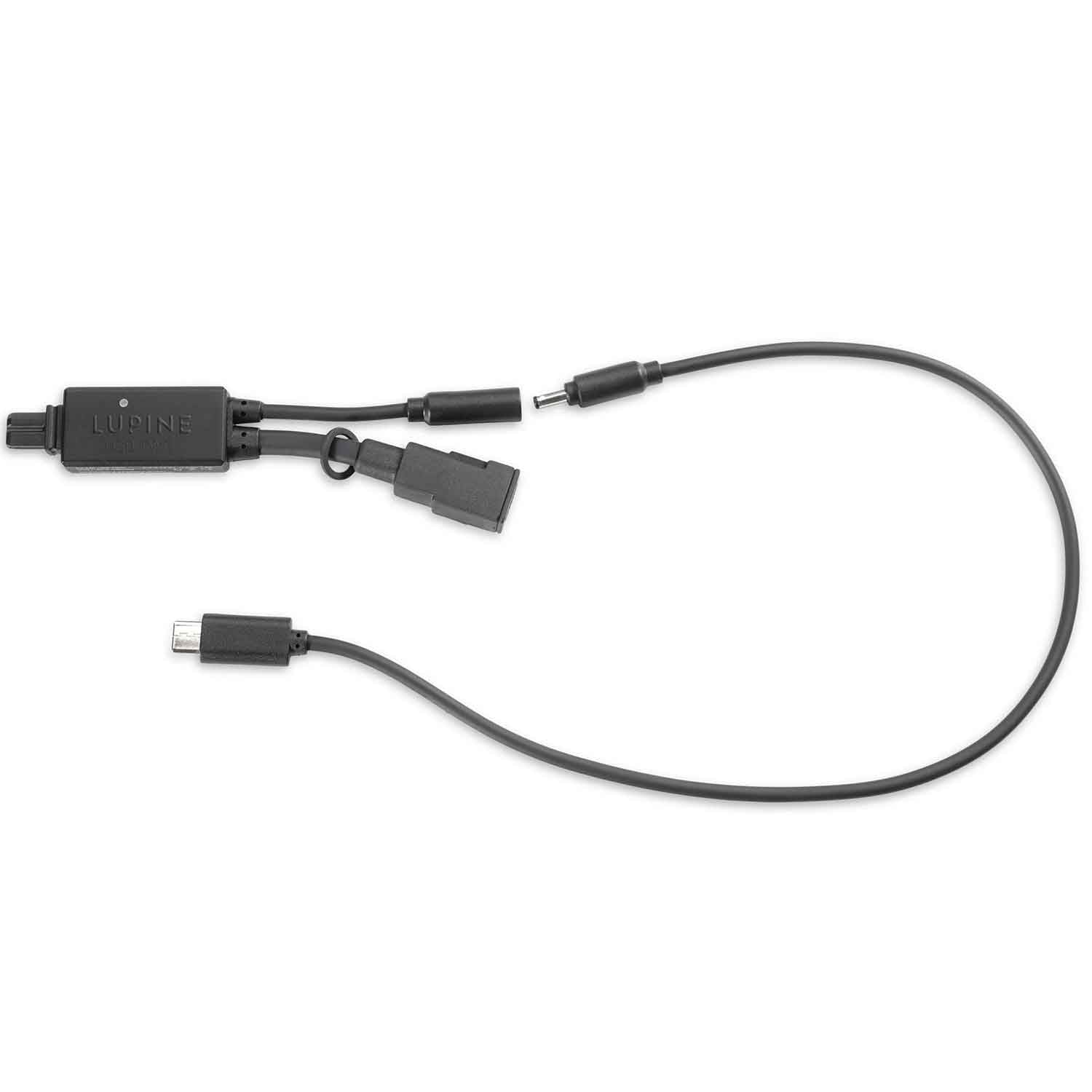 Lupine Ladeadapter USB Two – USB-C, Akku-Splitter, 3M Duallock – Detailansicht