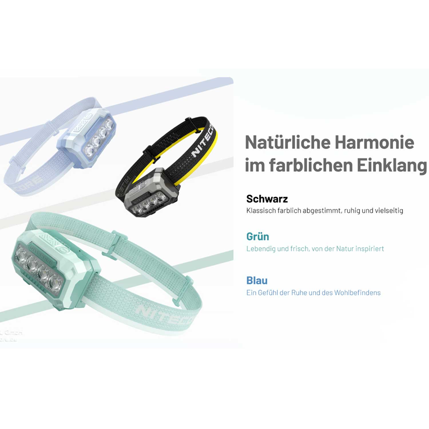 Nitecore HA23 UHE LED Stirnlampe 600 Lumen mit 3 Farbtemperaturen + Rotlicht 3 x AAA – Detailansicht