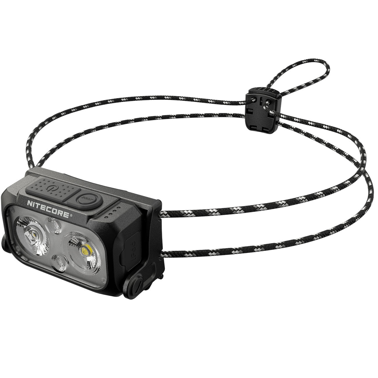 Nitecore NU21 schwarz - LED Stirnlampe 360 Lumen mit Rotlicht & USB-C ultraleicht – Farbvariante schwarz, Kopfband und Tragesystem