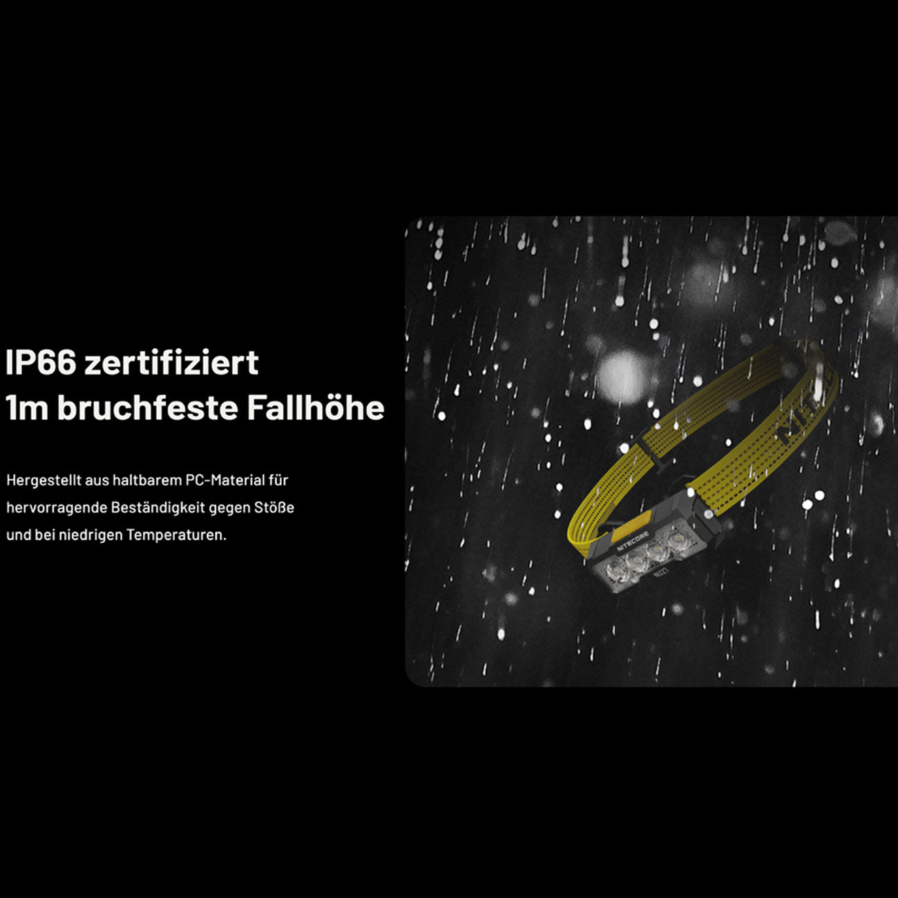 Nitecore NU27 Multi-Color-Temperatur-LED Stirnlampe 600 Lumen, 123m Leuchtweite – Detailansicht