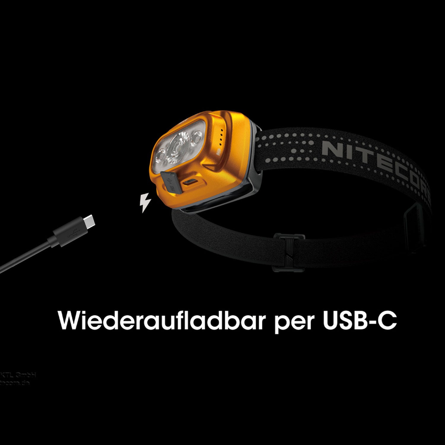 Nitecore NU31 - Leichte LED Stirnlampe 550 Lumen mit Akku und USB-C – Detailansicht