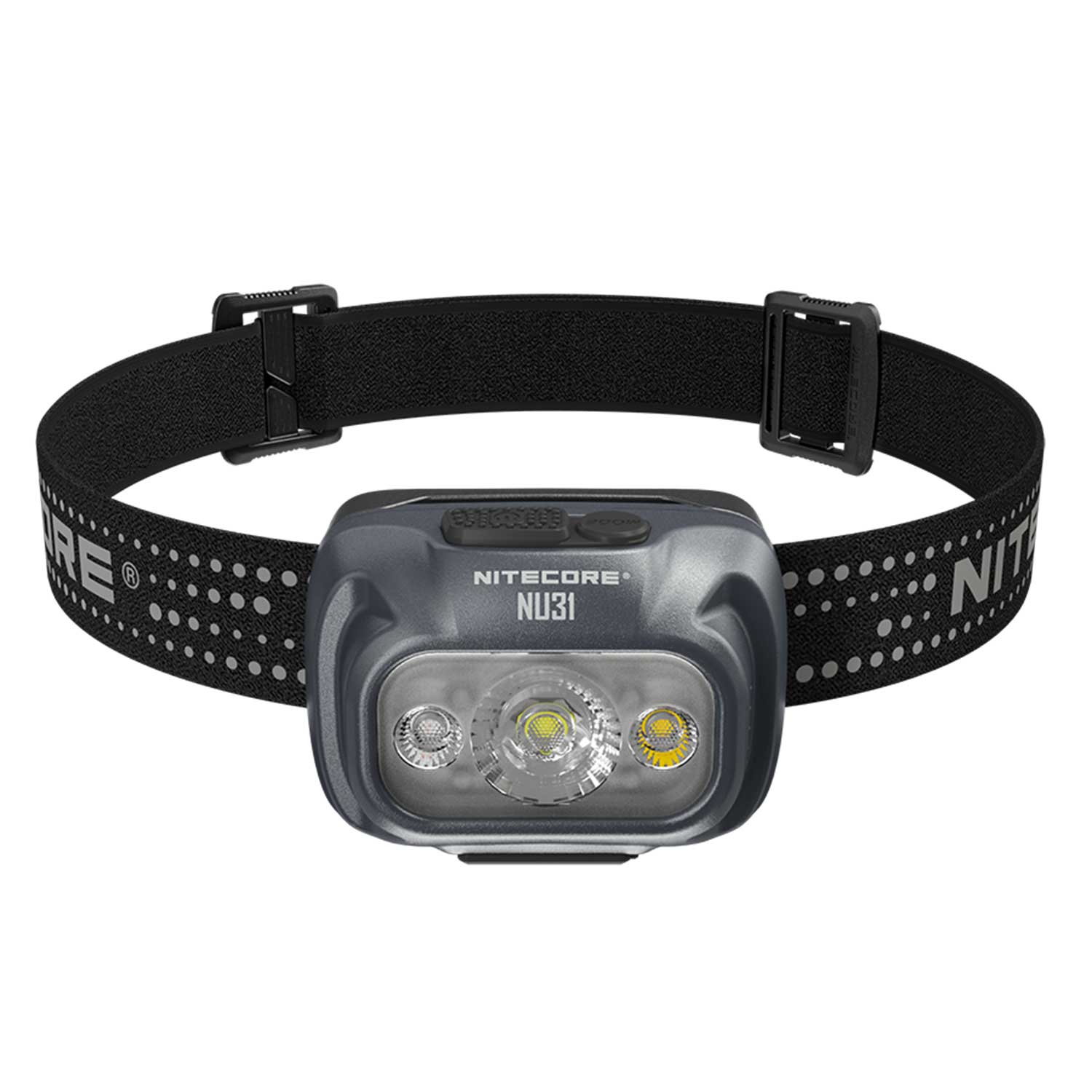 Nitecore NU31 - Leichte LED Stirnlampe 550 Lumen mit Akku und USB-C – Detailansicht