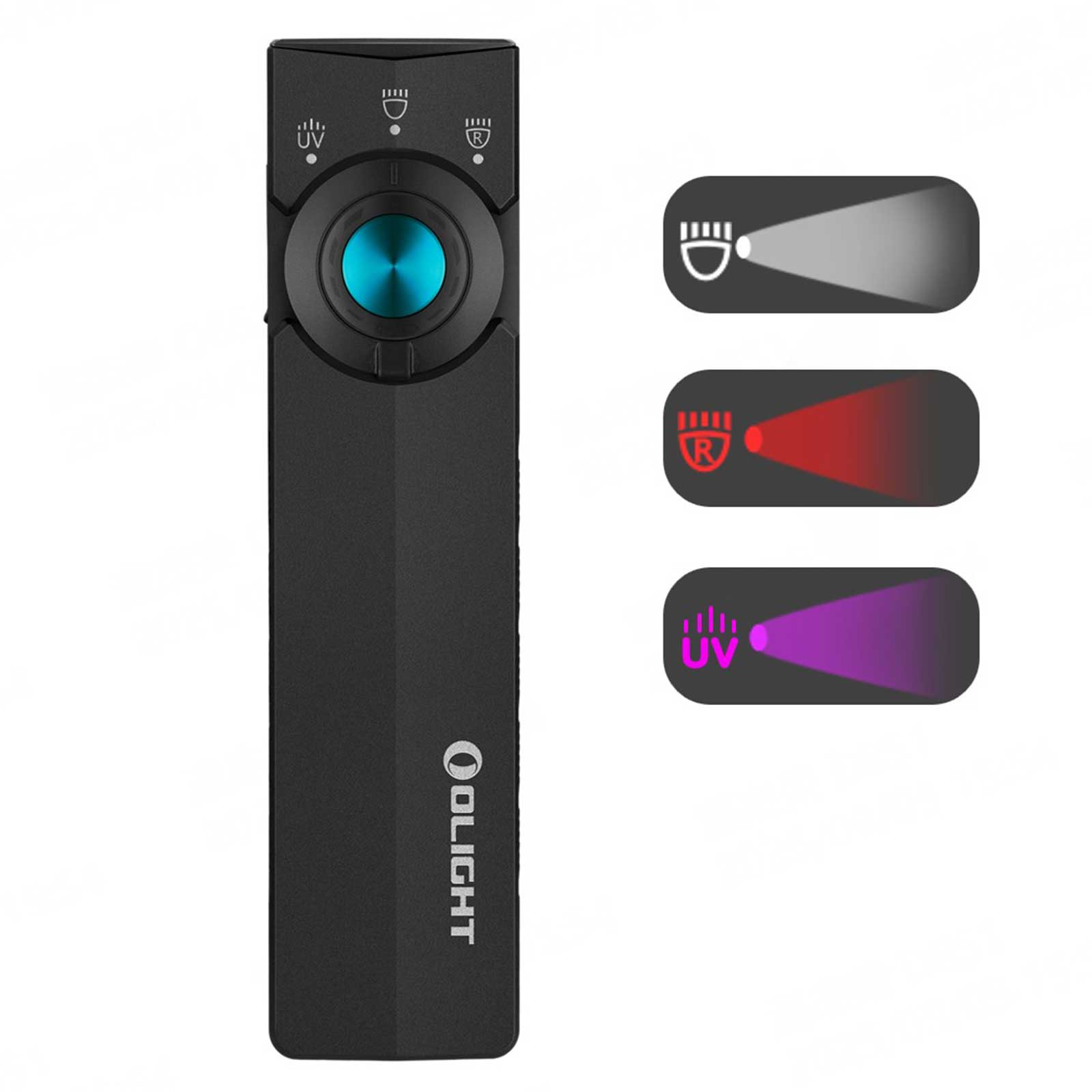 Olight ArkPro Lite – flache Taschenlampe - Ansicht 3 Lichtfarben
