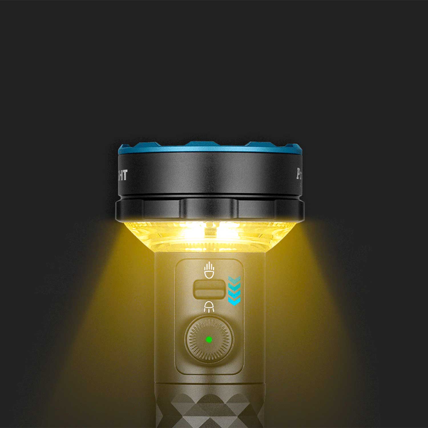 Olight Prowess – Taschenlampe mit 360° Campinglicht, 5000 Lumen, Akku & USB-C – Detailansicht