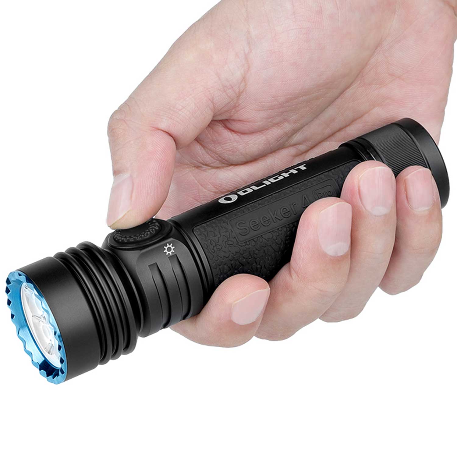 Olight Seeker 4 Pro Black – Taschenlampe mit 4600 Lumen und Holster-Ladesystem