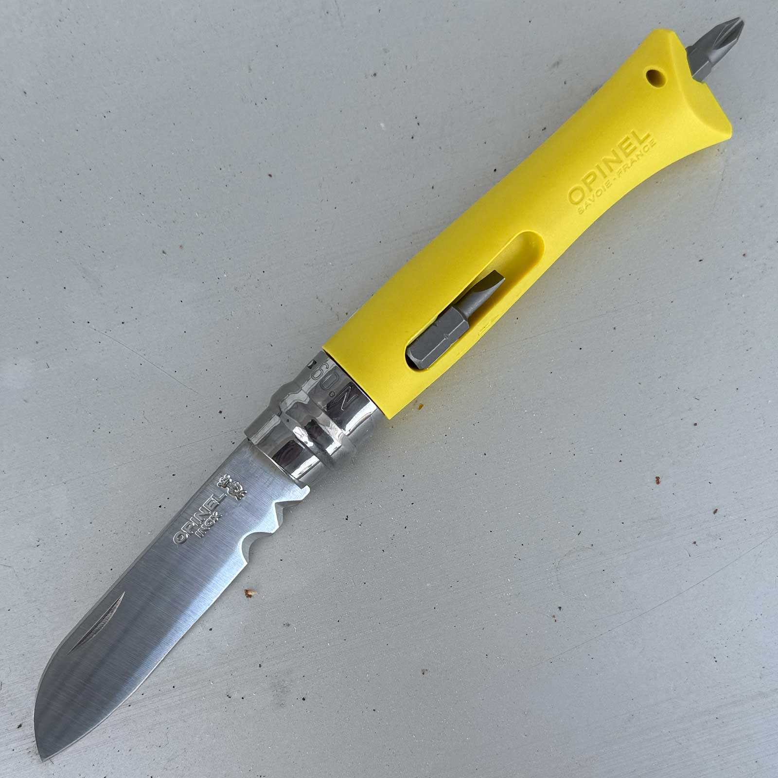 Opinel No 09 DIY - multifunktionales Taschenmesser – Produktansicht des Messers – Detailansicht 3