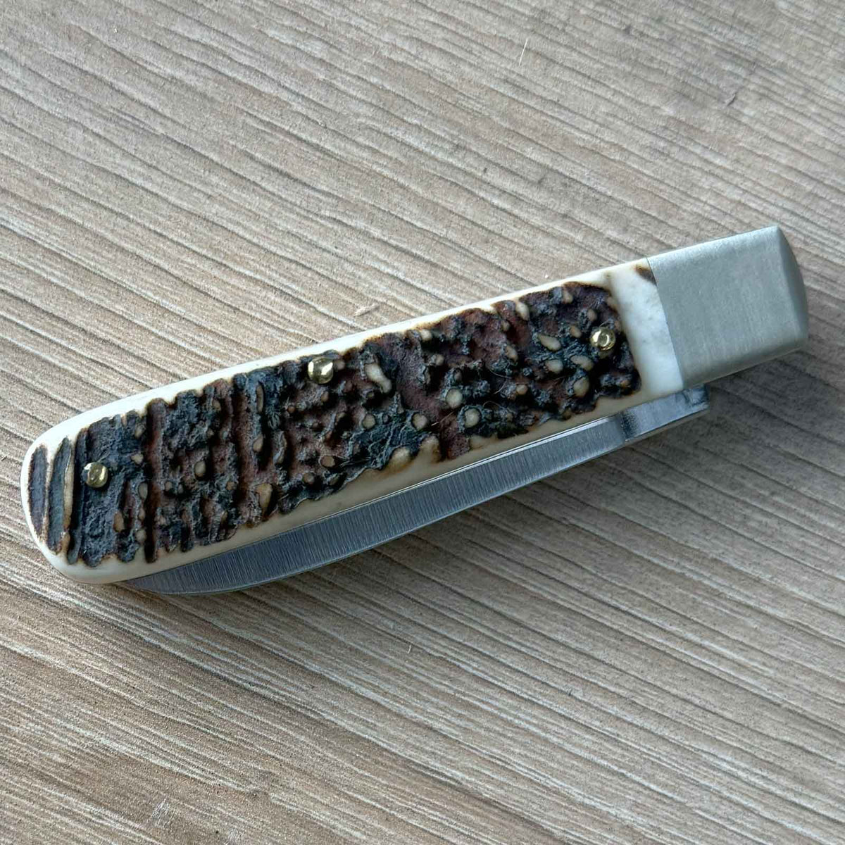 Otter 166 – Taschenmesser mit 70 mm C75-Klinge & Hirschhorngriff