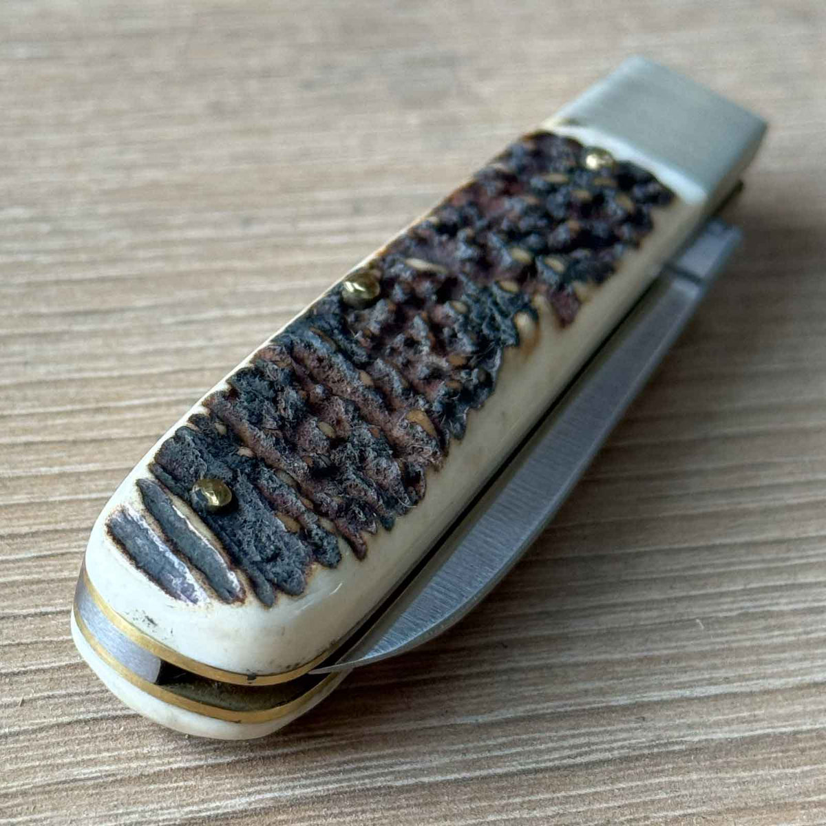 Otter 166 – Taschenmesser mit 70 mm C75-Klinge & Hirschhorngriff