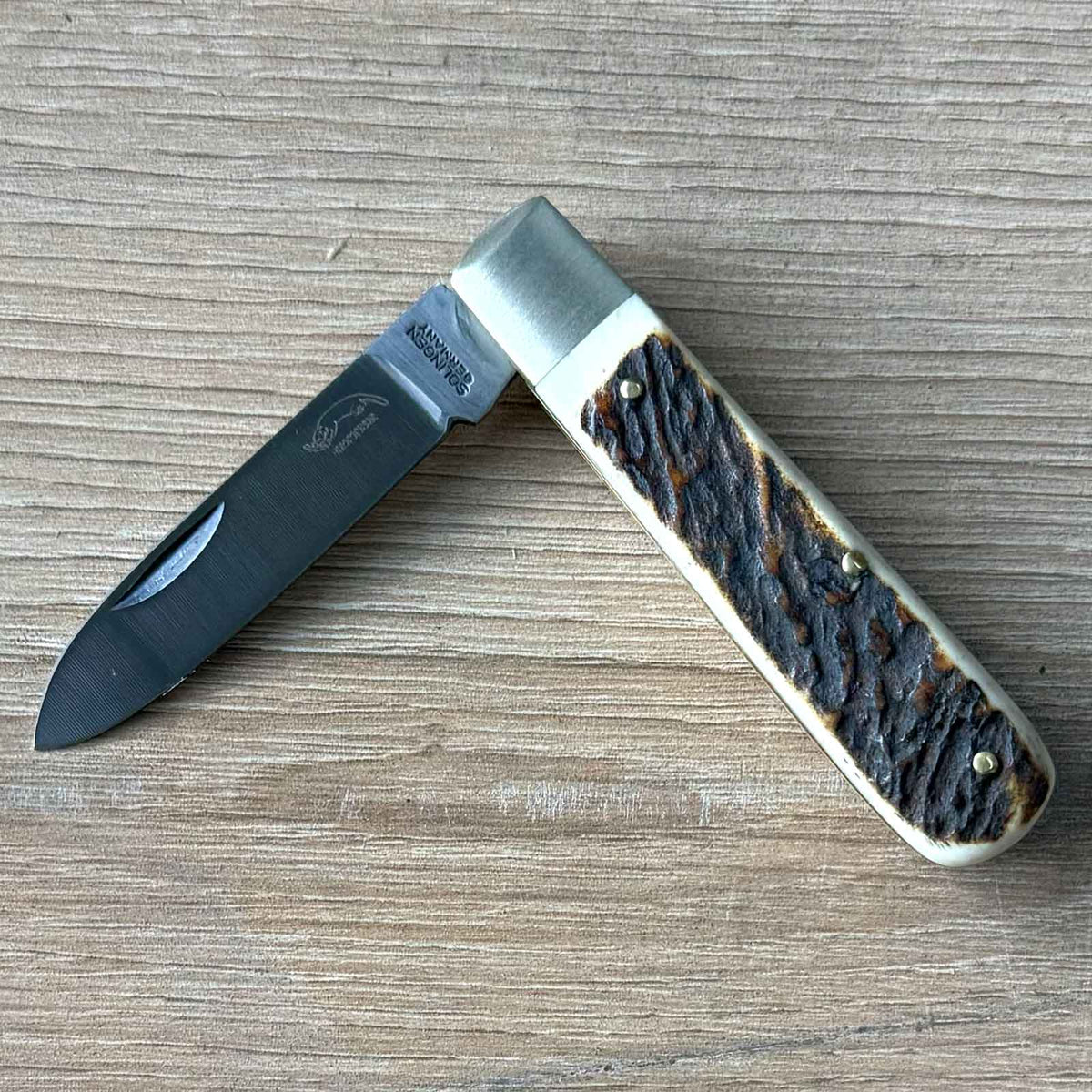 Otter 166 – Taschenmesser mit 70 mm C75-Klinge & Hirschhorngriff