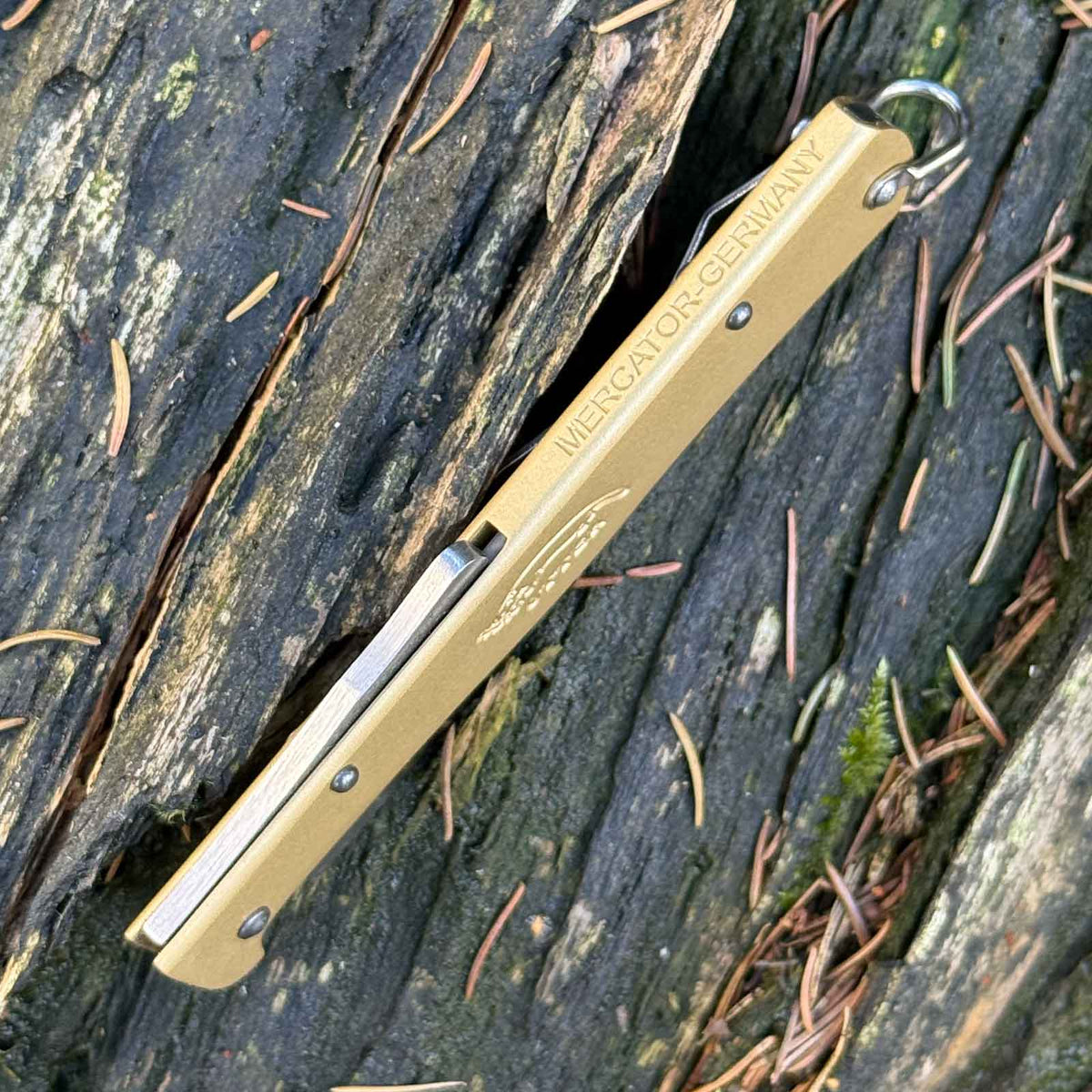 Otter Mercator Clip Messing – Taschenmesser mit 90 mm Klinge (10-736 rg R)