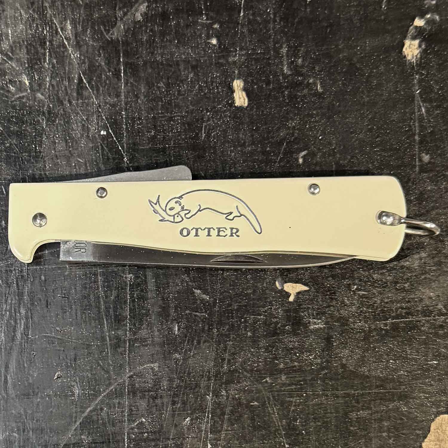 Otter Mercator Creme Taschenmesser (10-126 rg) – C75 Kohlenstoffstahl – Detailansicht