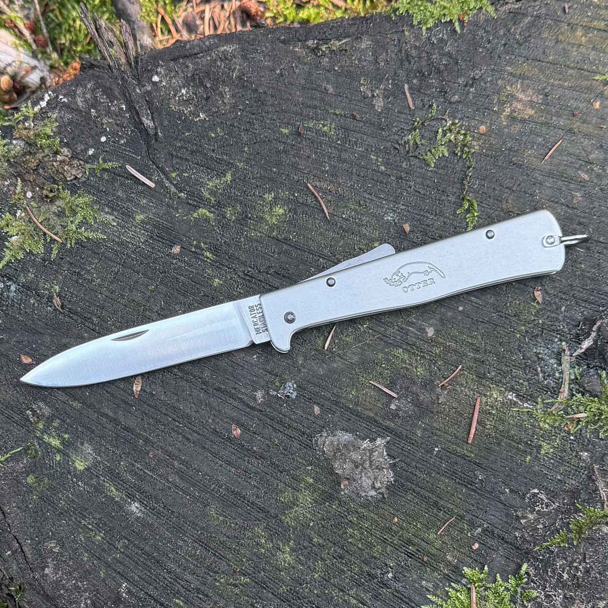 Otter Mercator Edelstahl – Taschenmesser mit 90 mm Klinge (10-826 rg R) – Detailansicht