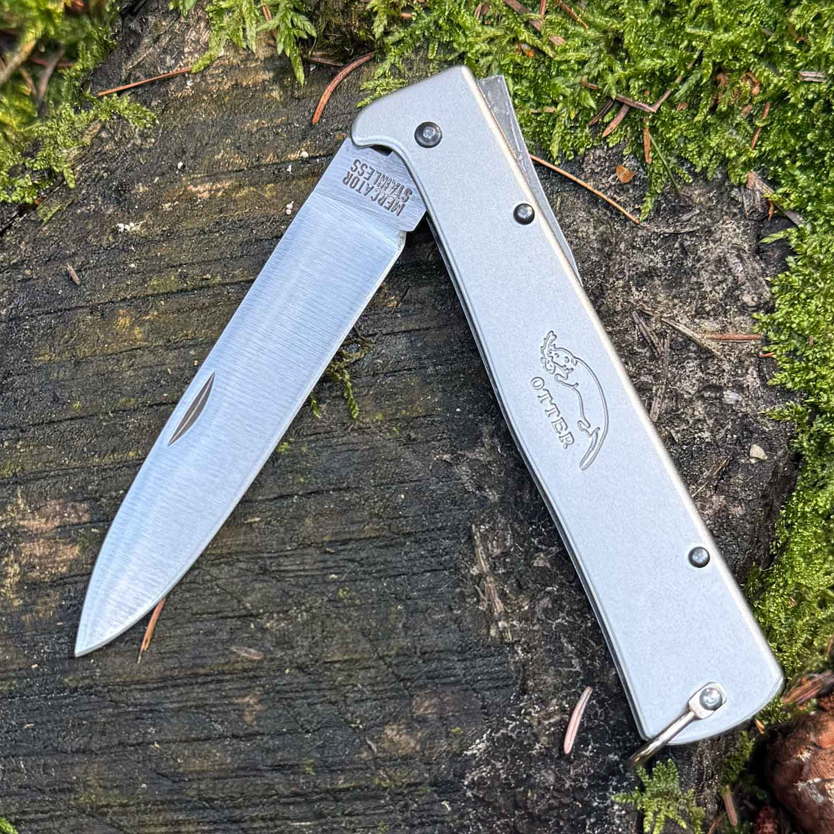Otter Mercator Edelstahl – Taschenmesser mit 90 mm Klinge (10-826 rg R) – Detailansicht