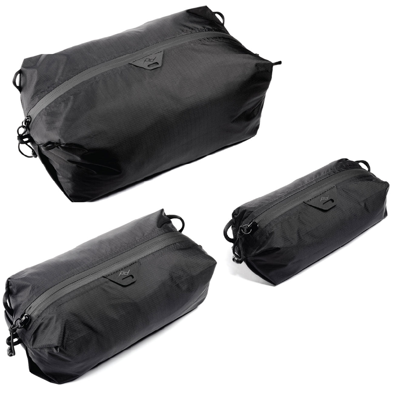 Peak Design Ultralight Packing Cube Black Bundle kleine Reise Packwürfel im Set S ⋅ XS ⋅ XXS