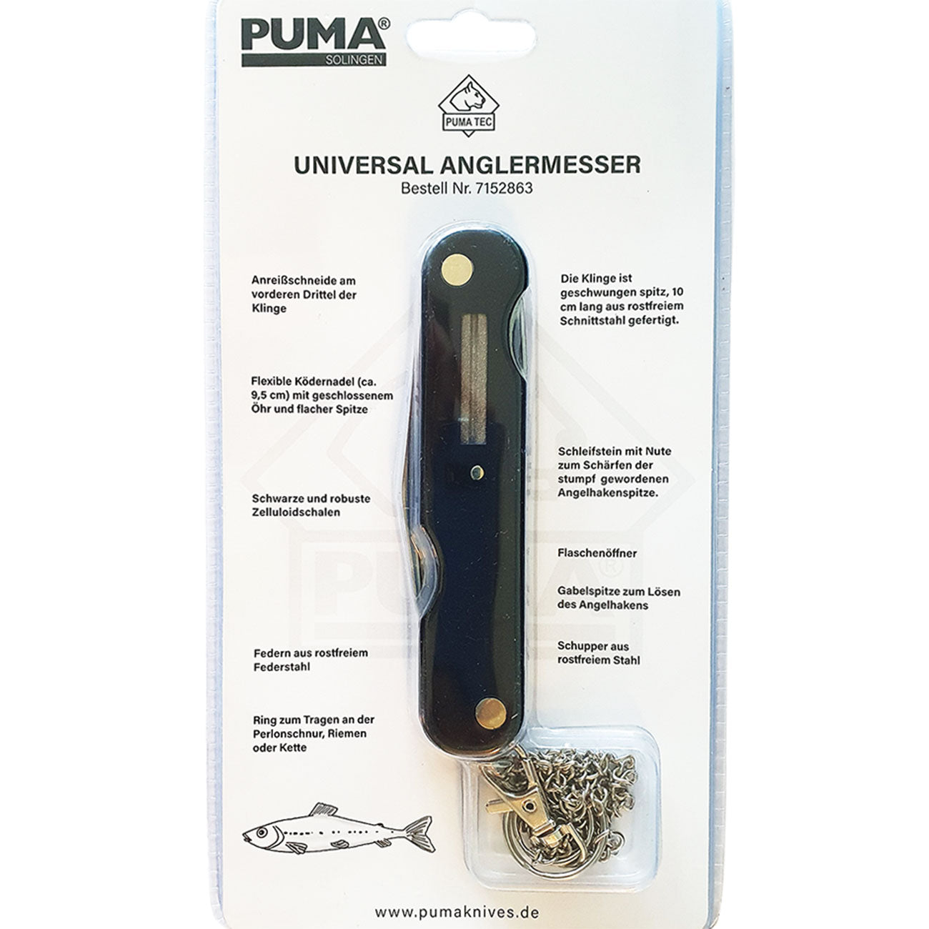 Puma TEC Universal-Anglermesser 863 - Angel Klappmesser mit 8 Funktionen – Detailansicht