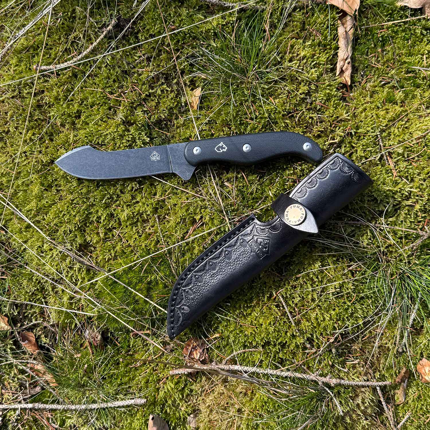 Puma TEC Predator G10 - Outdoormesser mit Lederscheide