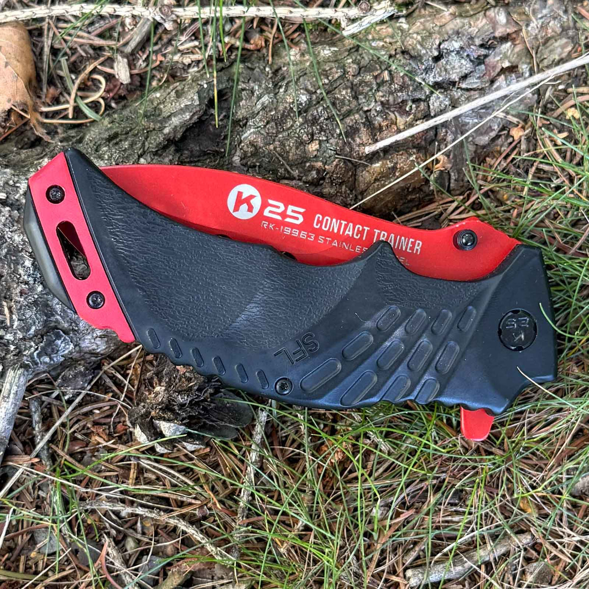 K25 Pocket Knife Trainer Trainingsmesser inkl. Nylonetui – Detailansicht