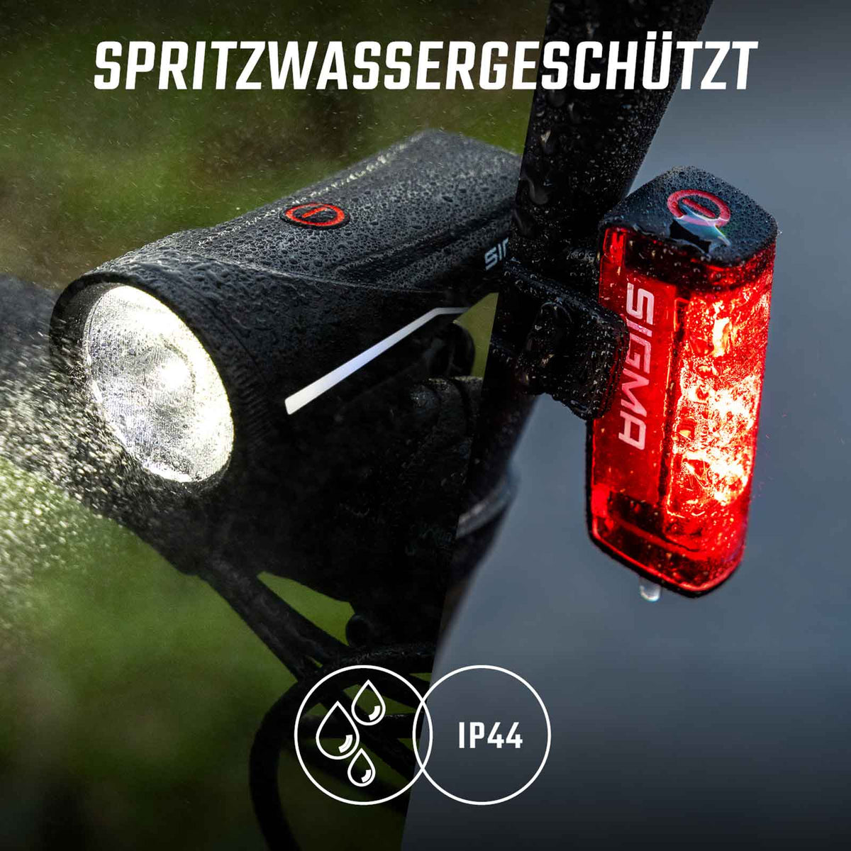 Sigma Aura 100 Link & Hiro 50 Link – Fahrradlicht-Set mit Bremslicht & StVZO