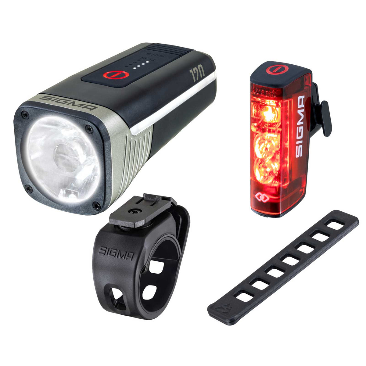 Sigma Aura 120 Link & Hiro 50 Link – Fahrradlicht-Set: Bremslicht, USB-C & StVZO