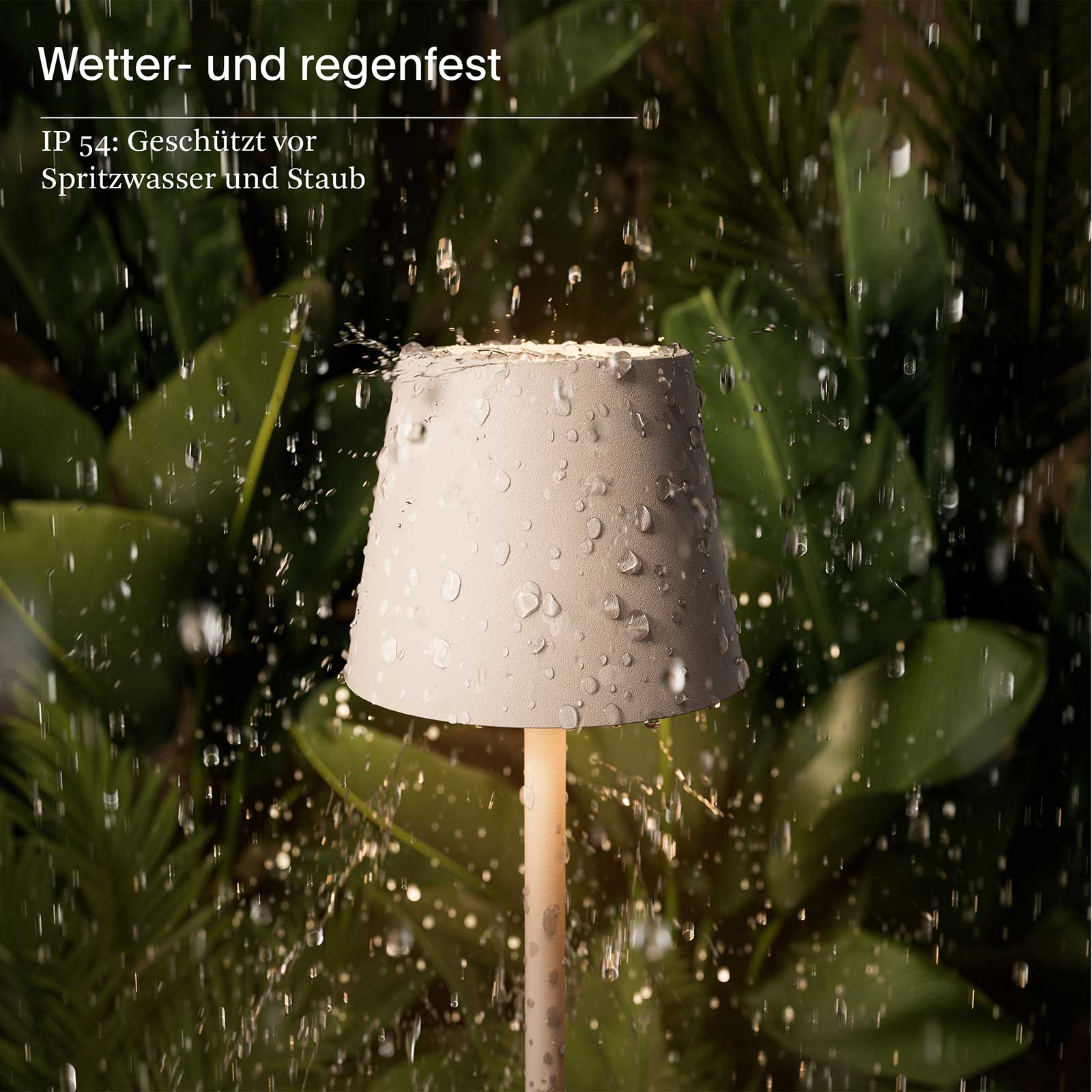 Sigor Nuindie pocket – dimmbare Akku-Tischleuchte, 21 cm, warmweiß, für innen & außen