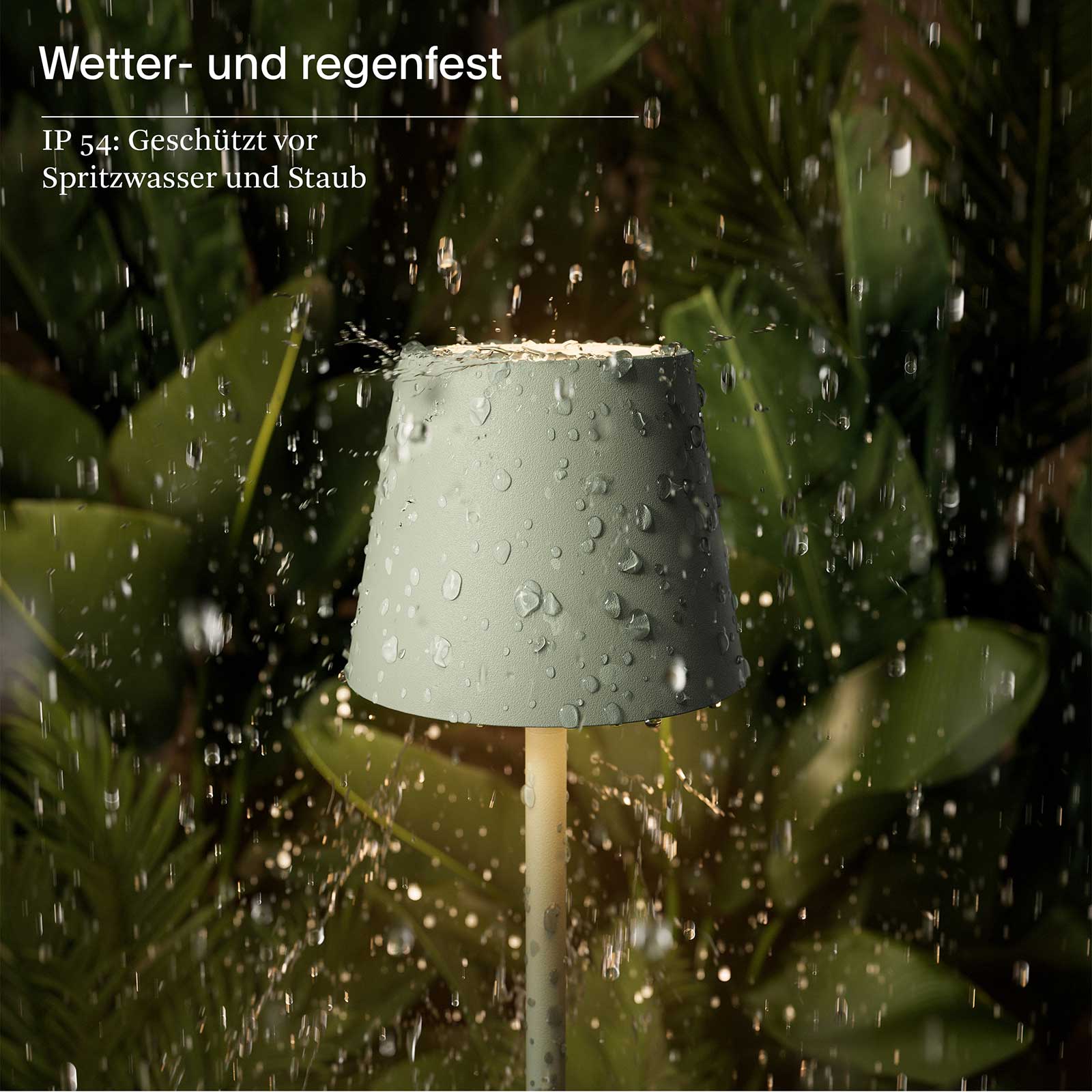 Sigor Nuindie pocket – dimmbare Akku-Tischleuchte, 21 cm, warmweiß, für innen & außen