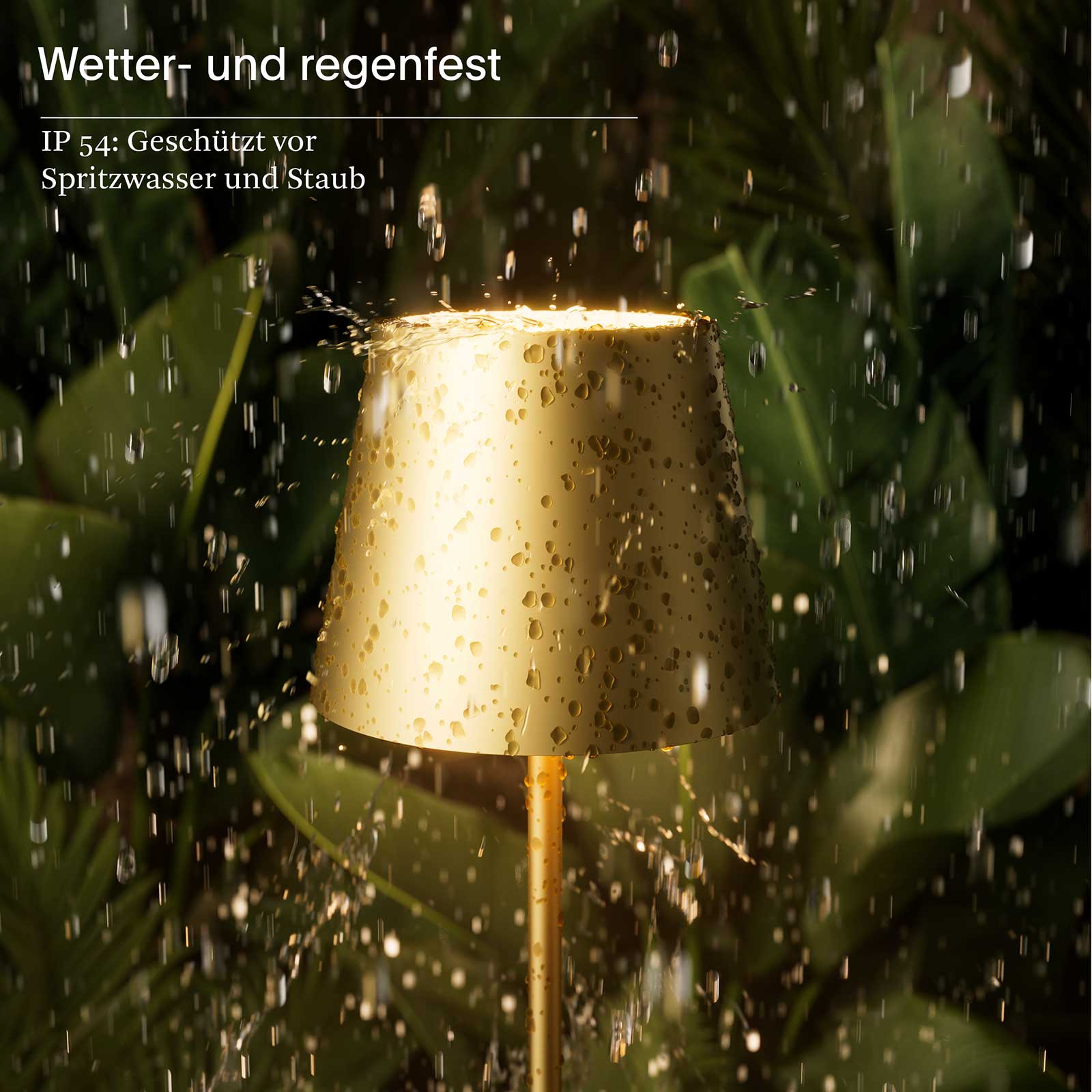 Sigor Nuindie – Akku-Tischleuchte 38 cm warmweiß & dimmbar für innen & außen