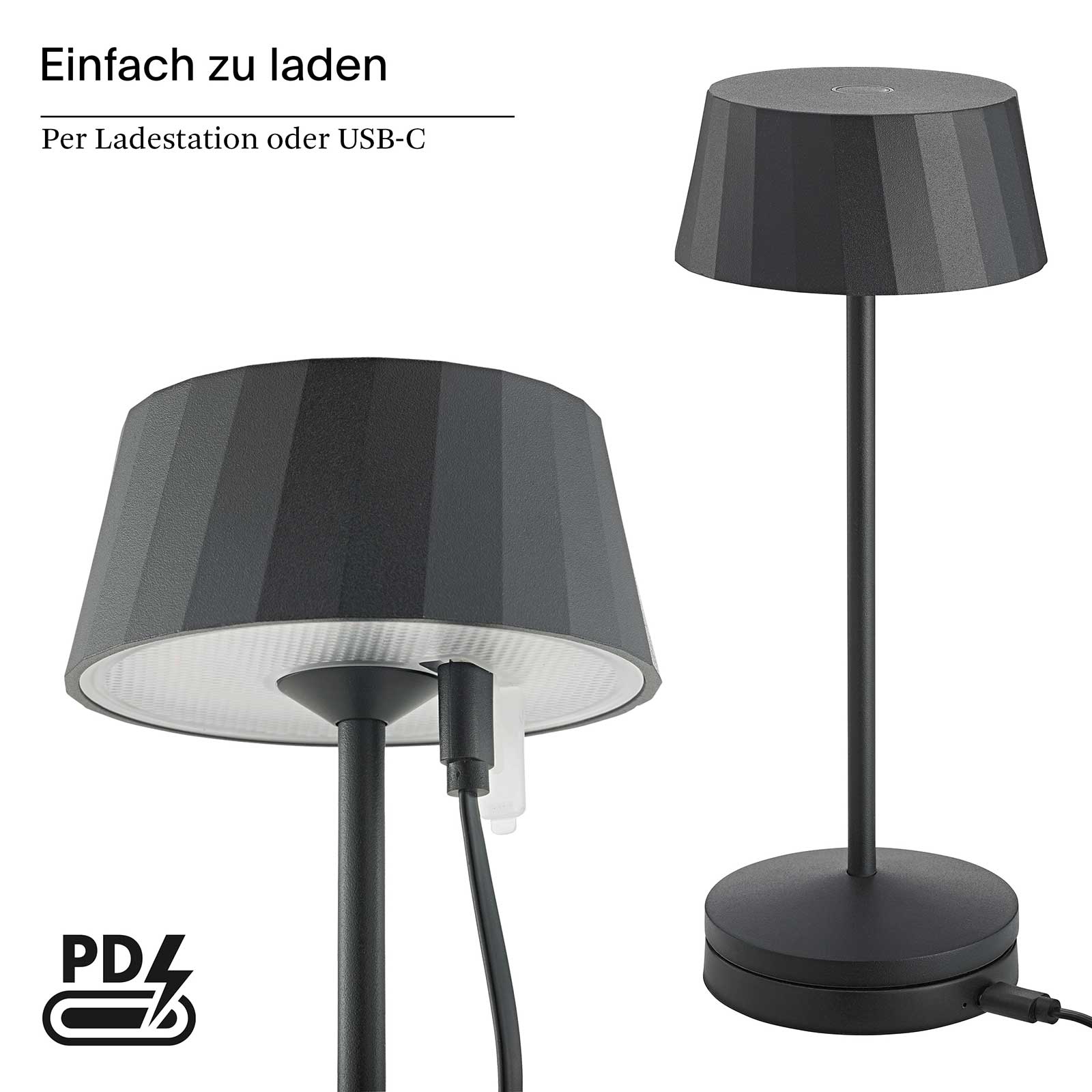 Sigor Facetta – Akku-Tischleuchte – Usb aufladbar