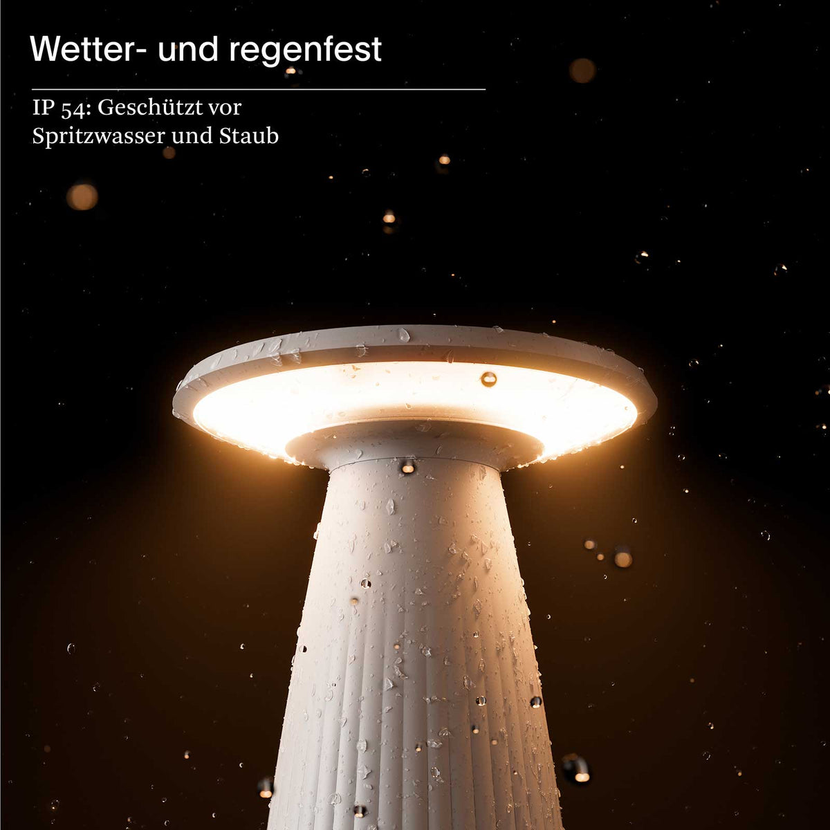 Sigor Nuflair – Akku-Tischleuchte mit integrierter Vase & warmweißem Licht