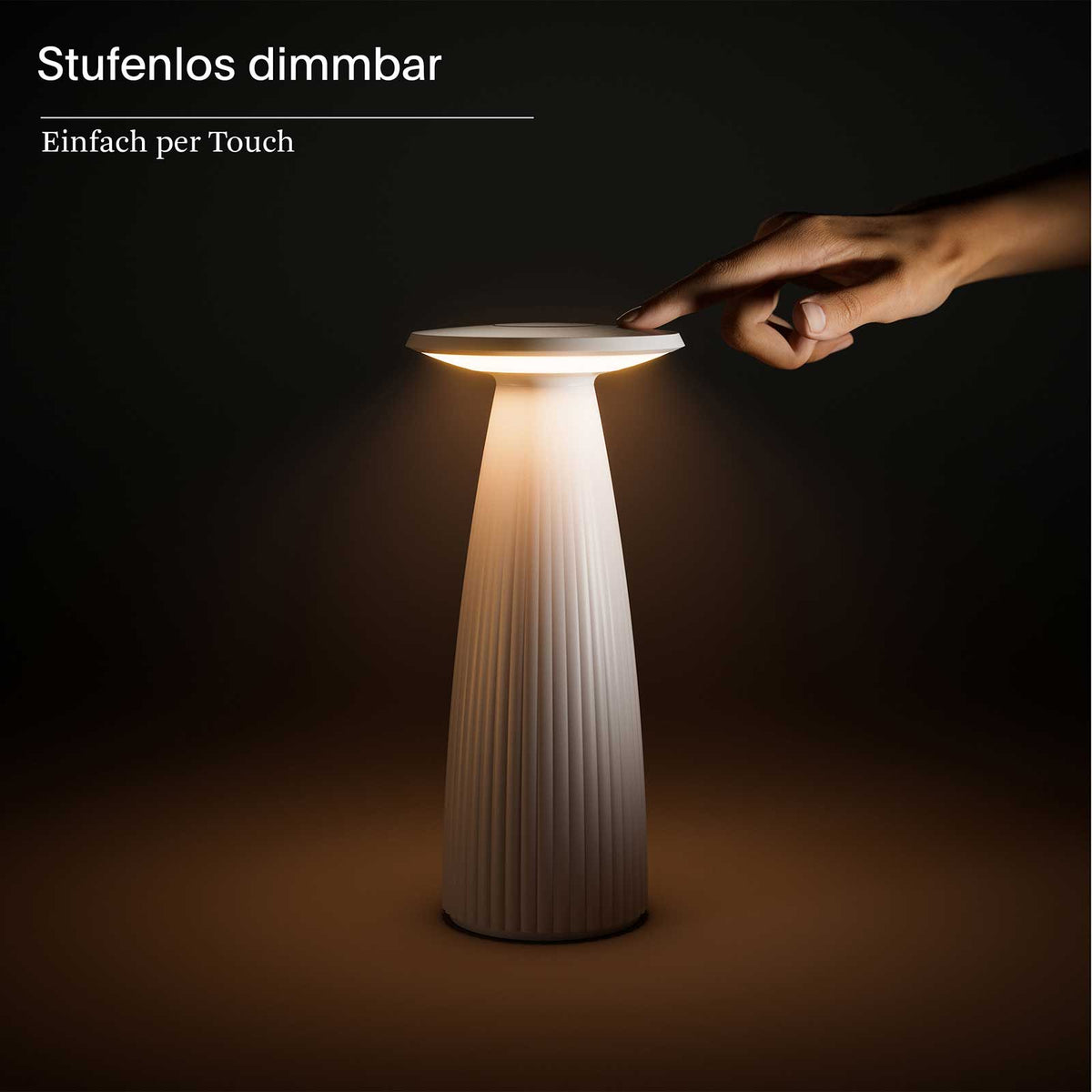 Sigor Nuflair – Akku-Tischleuchte mit integrierter Vase & warmweißem Licht