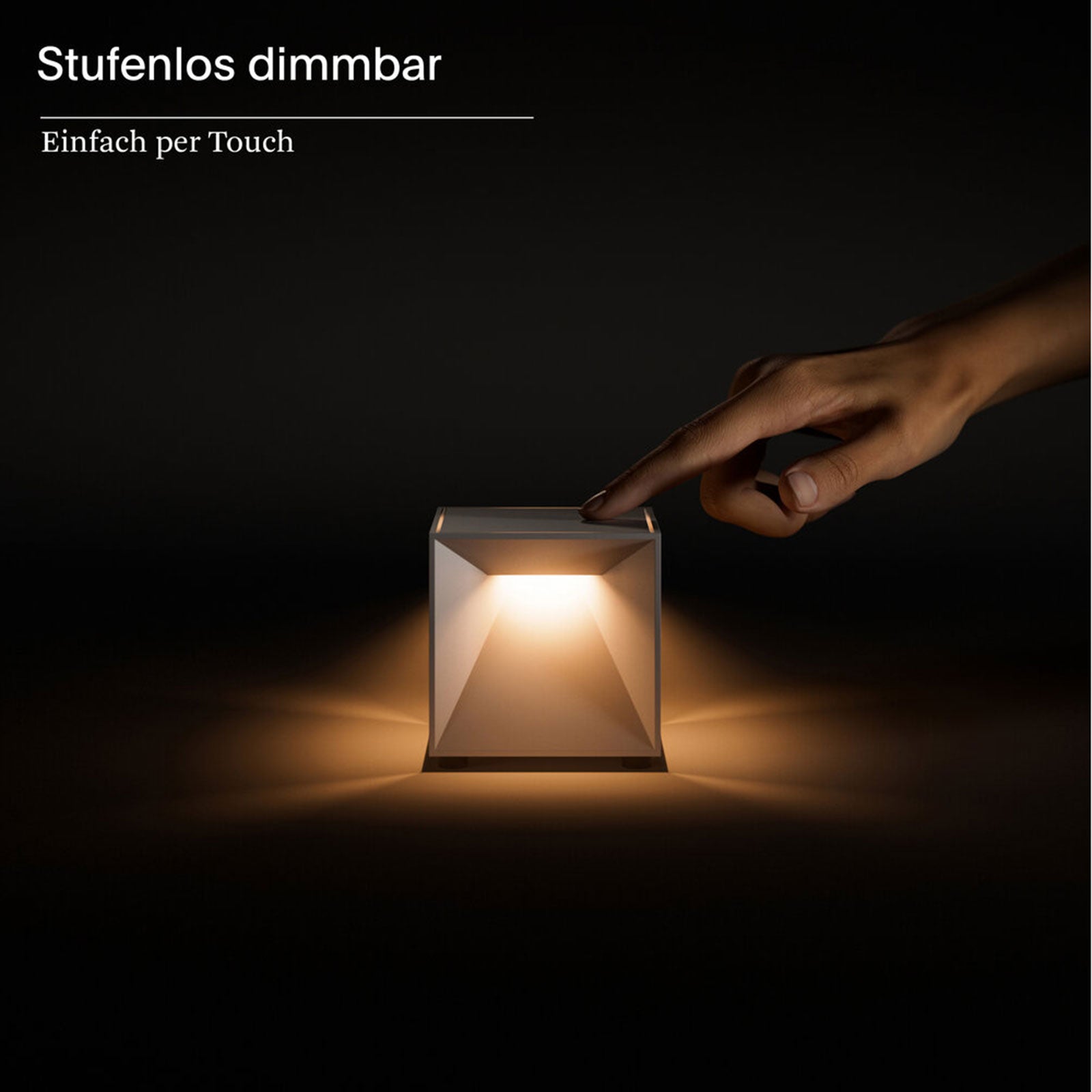 Sigor Nutalis Mini – dimmbare Akku-Tischleuchte, 2200/2700 K, CRI 85, IP54 – Produktbild